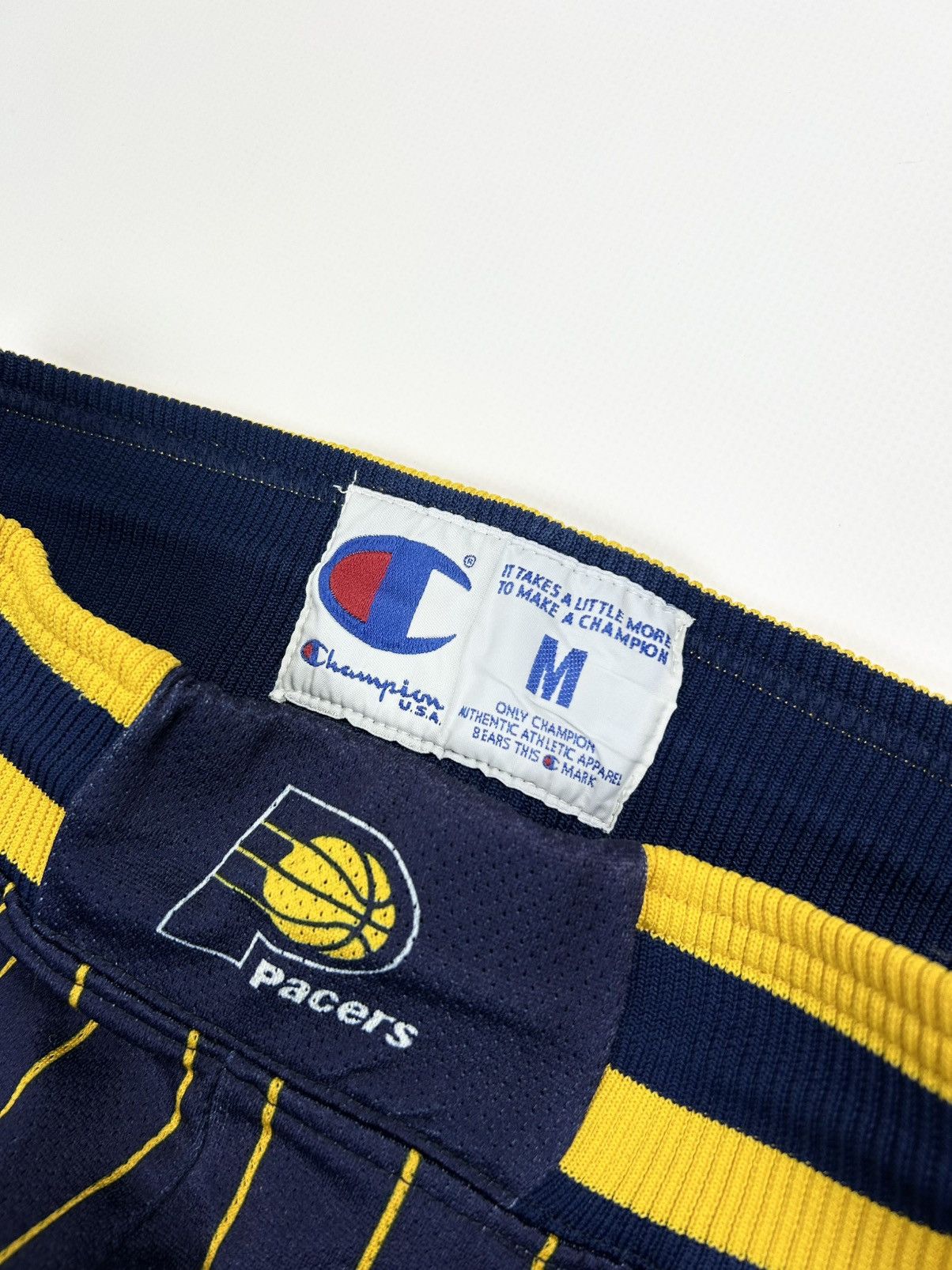 Champion × NBA × Vintage Vintage Champion Pacers NBA Basketball shorts Size US 32 / EU 48 - 8 Thumbnail