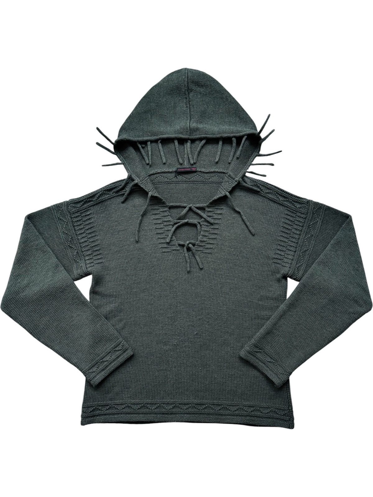 A/W 1999 Merino Fringe Knit Hoodie