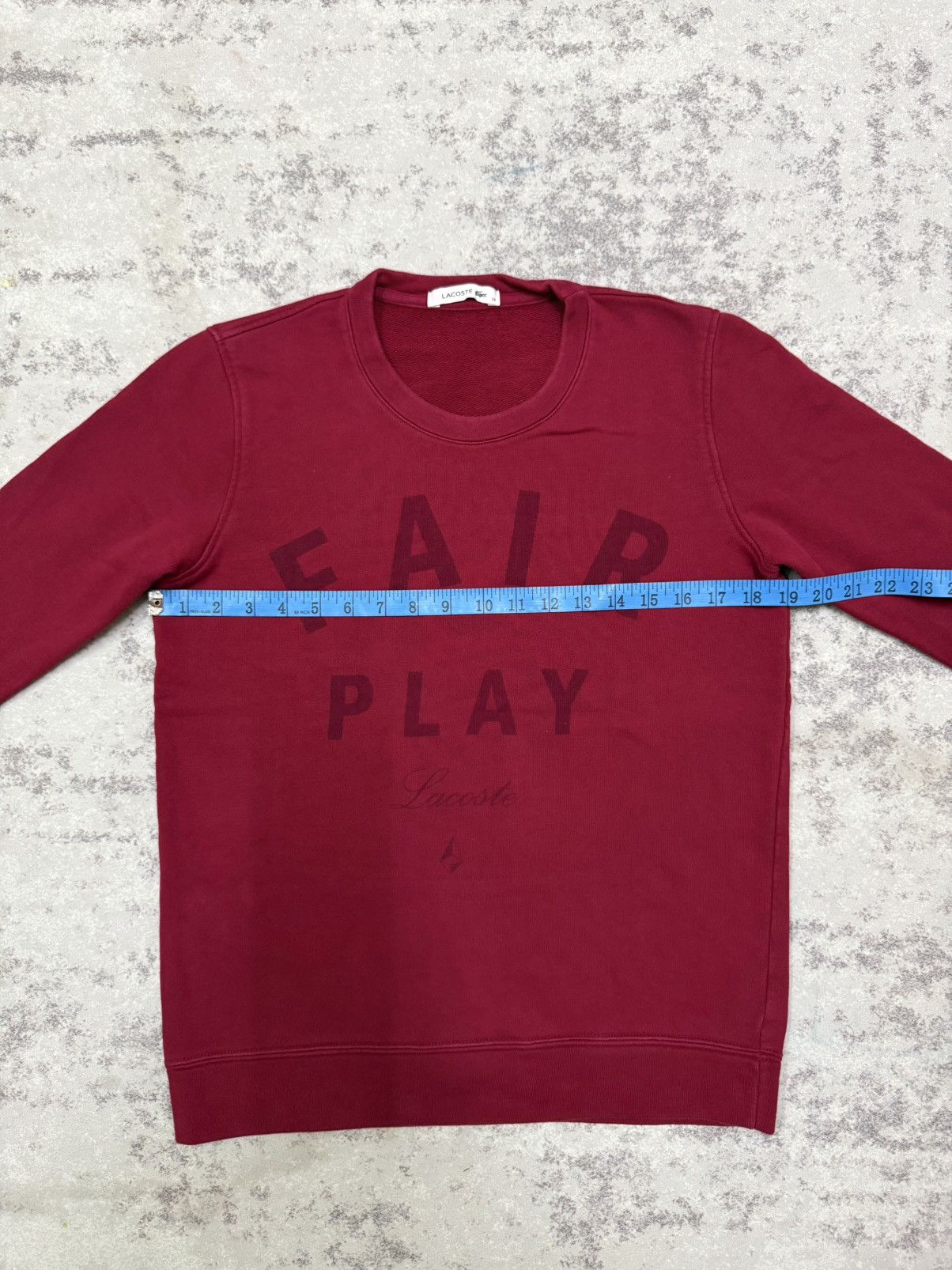 Lacoste Lacoste Spellout Maroon Sweatshirt Size US S / EU 44-46 / 1 - 14 Thumbnail