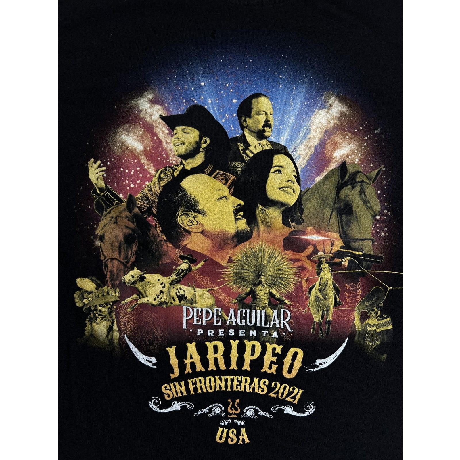 Next Level Pepe Aguilar Jaripeo Sin Fronteras 2021 Shirt Women's Medium Size M / US 6-8 / IT 42-44 - 4 Thumbnail