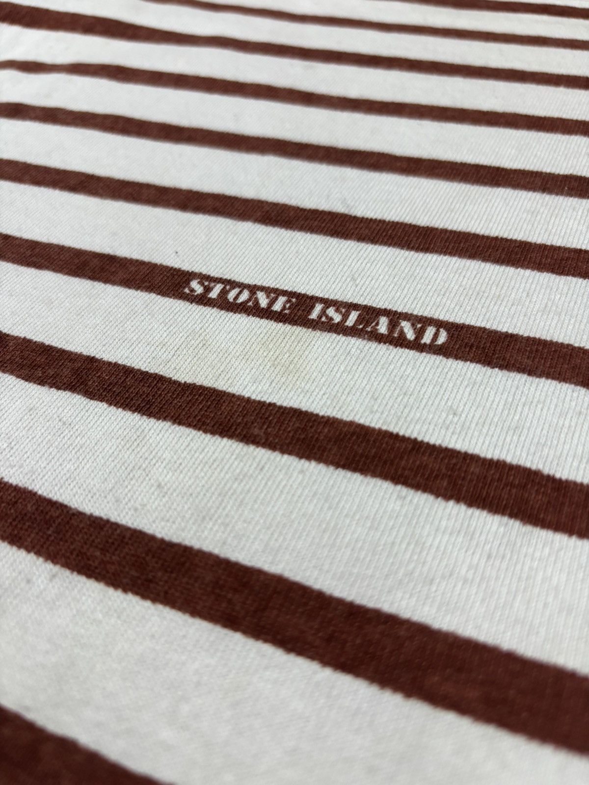 Stone Island VINTAGE STONE ISLAND SPELL OUT STRIPED LONGSHIRT 1989 Size US M / EU 48-50 / 2 - 14 Thumbnail