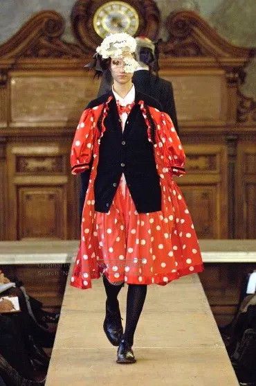 Comme des Garcons Comme Des Garcons Vintage Navy Blue and Red Polka Dot Knit Size S / US 4 / IT 40 - 2 Thumbnail