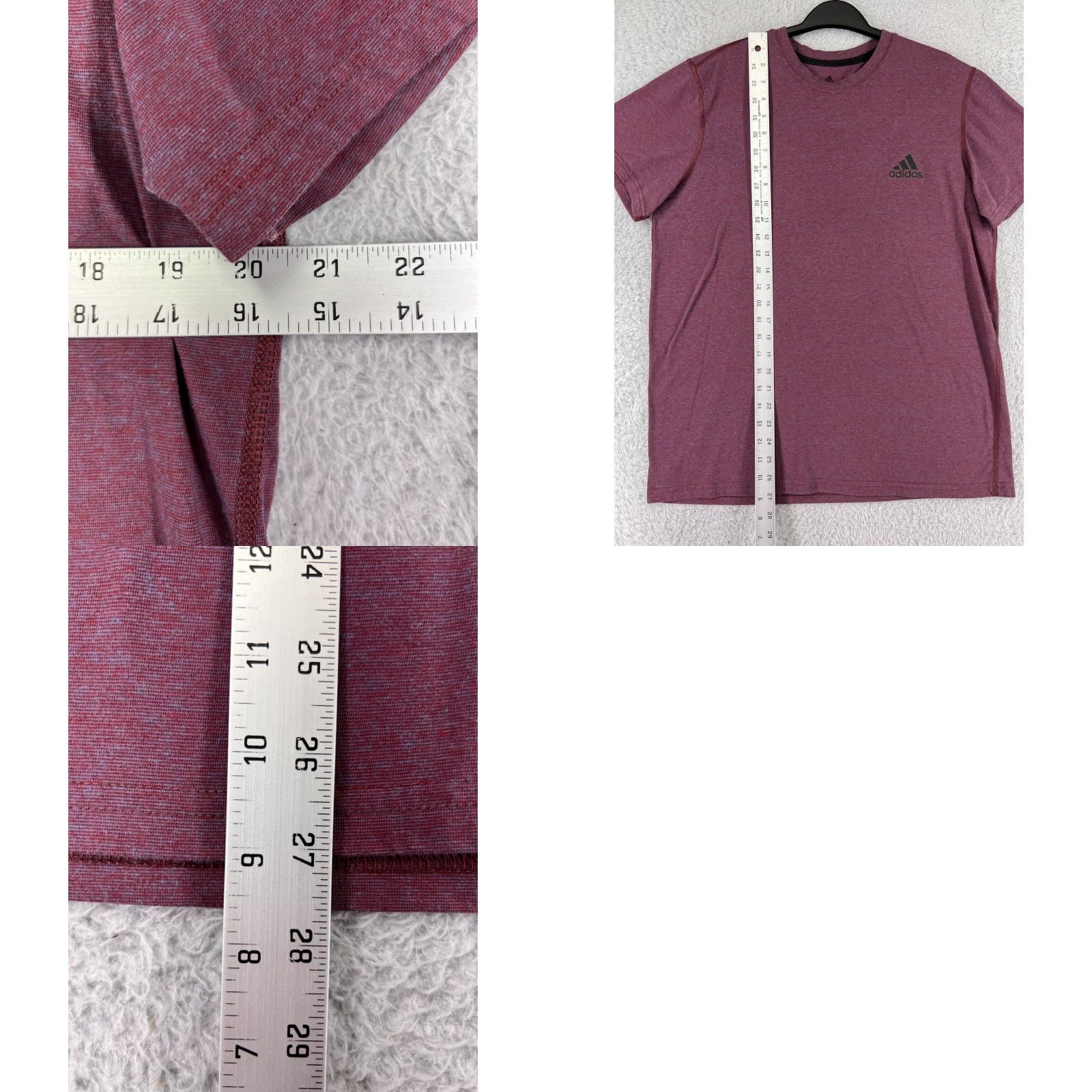 Adidas Adidas Shirt Mens Large Red Heath Short Sleeve Crew Neck Polyester Logo T-Shirt Sports Size US L / EU 52-54 / 3 - 9 Thumbnail