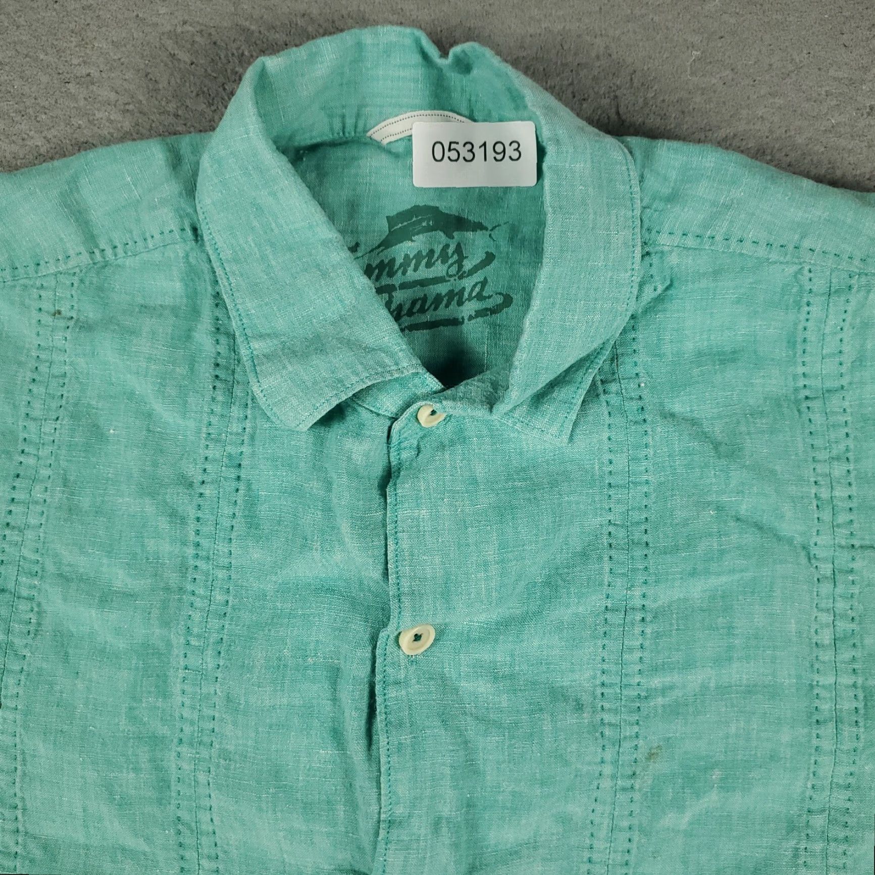 Tommy Bahama Tommy Bahama Shirt XL Blue Linen Button-Up Short Sleeve Hawaiian Beach Tropical Mens Size US XL / EU 56 / 4 - 2 Thumbnail