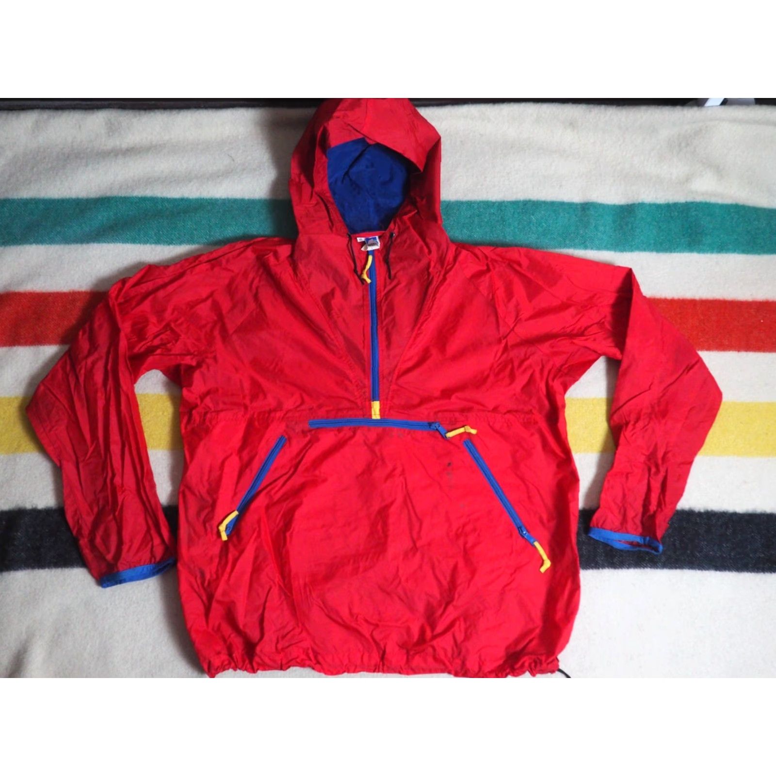Sierra Designs VINTAGE Sierra Designs Jacket Windbreaker Outdoor Nylon Red XL Mens 90s 1/2 Zip Hooded Lightweight ZIP Edgy Size US XL / EU 56 / 4 - 2 Thumbnail