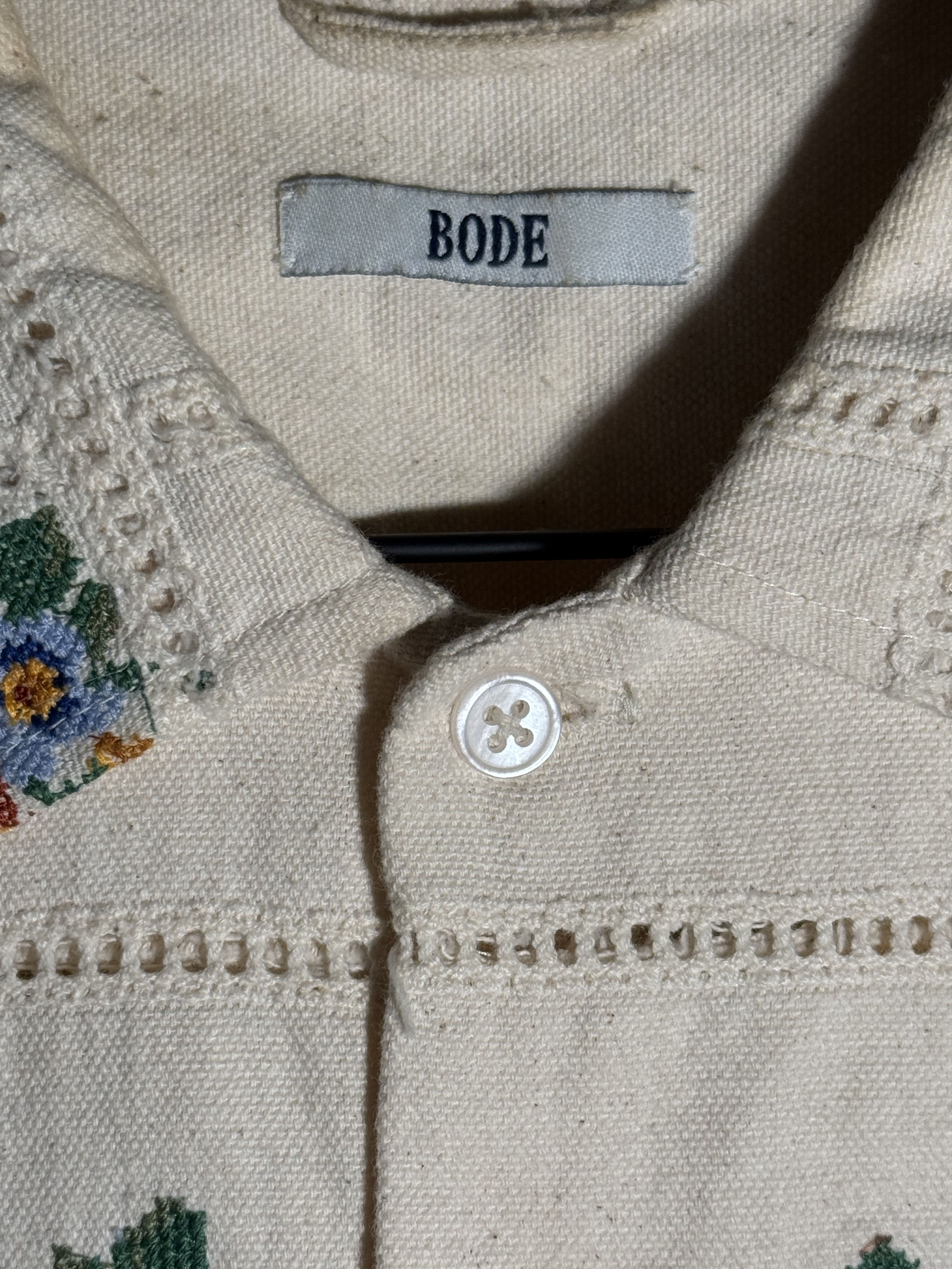 Bode Bode Cream Embroidered Short Sleeve Shirt Size US S / EU 44-46 / 1 - 4 Thumbnail