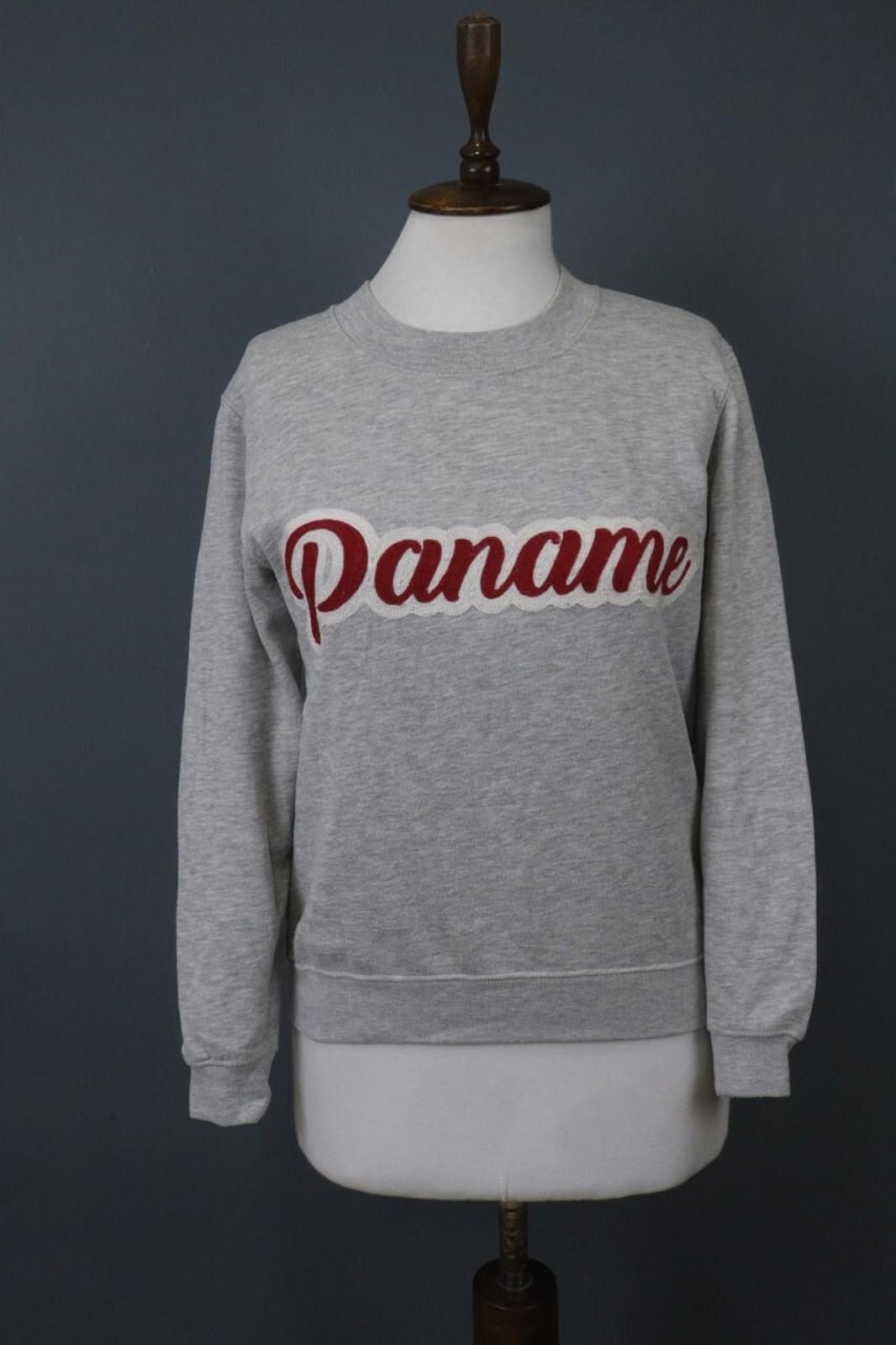 Designer Claudie Pierlot Gray Cotton Crew Neck Sweatshirt Size 1 Size M / US 6-8 / IT 42-44 - 1 Thumbnail