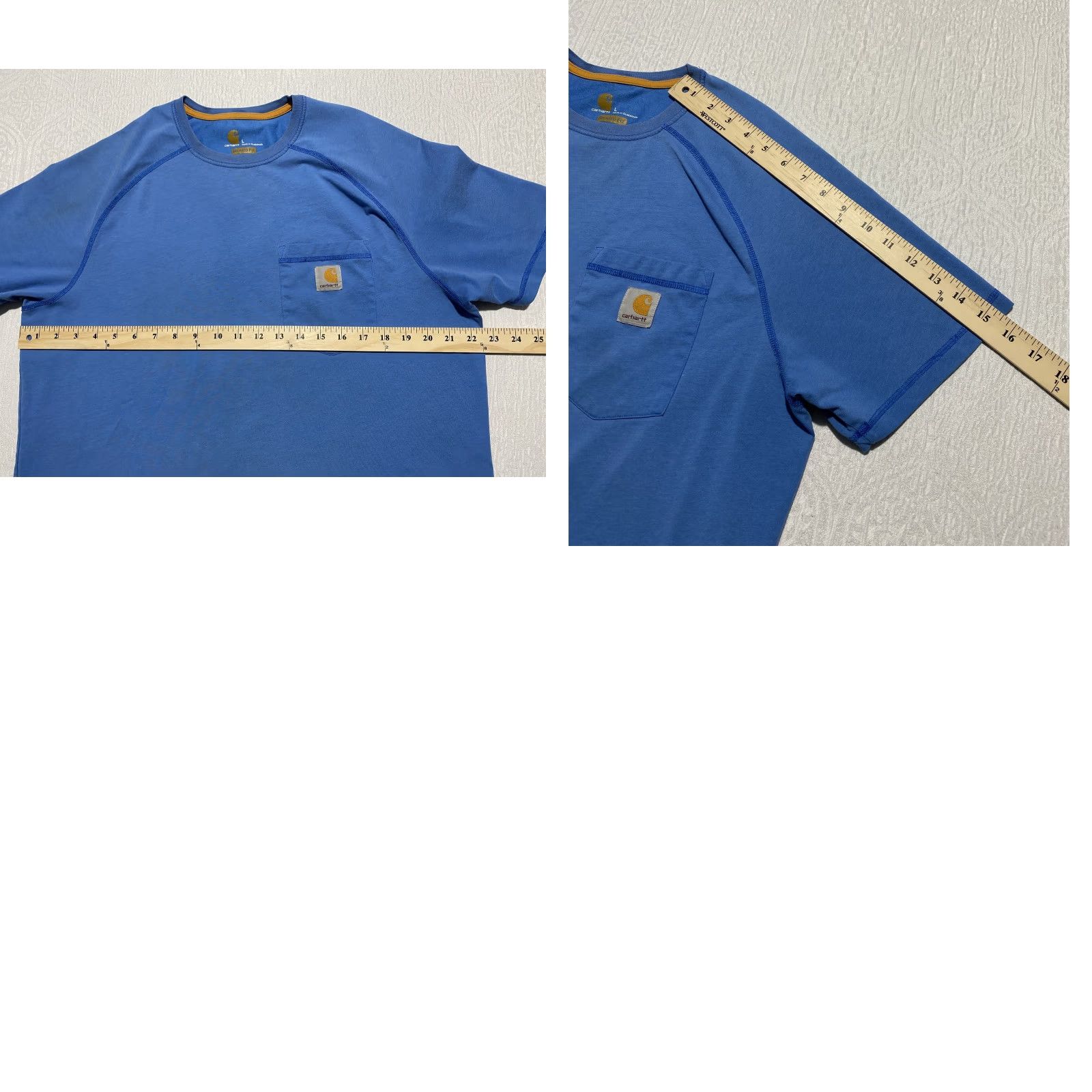 Carhartt Carhartt Shirt Mens Large Blue Relaxed Fit Pocket Workwear Crew Neck Tee T-Shirt Size US L / EU 52-54 / 3 - 8 Thumbnail