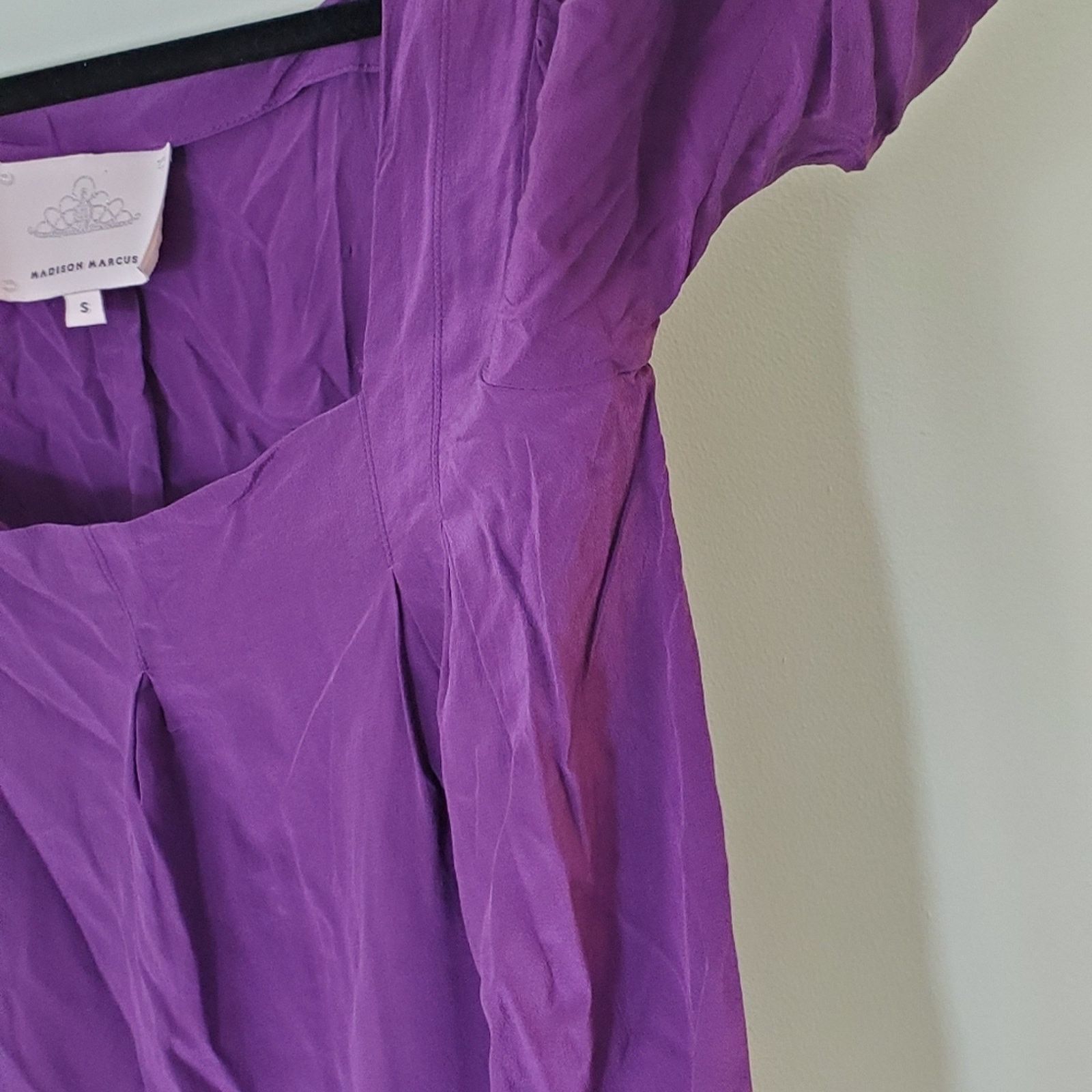 Other Madison Marcus Dark Purple Silk Shift Dress - Size Small Size S / US 4 / IT 40 - 4 Thumbnail