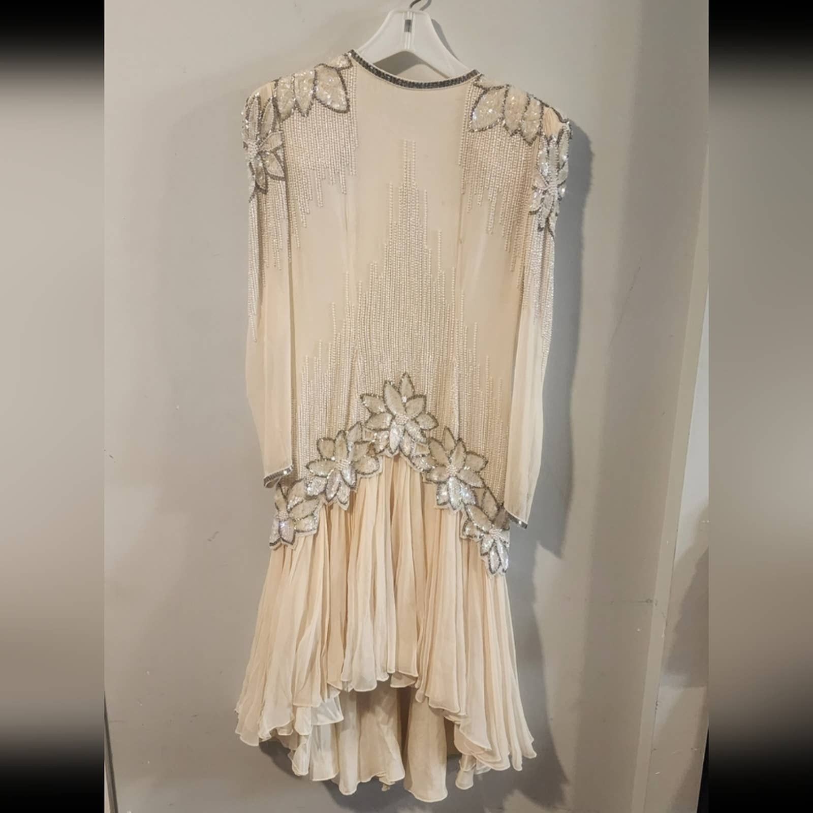 image of Vintage Bridal Gown in Cream, Women's (Size Small)