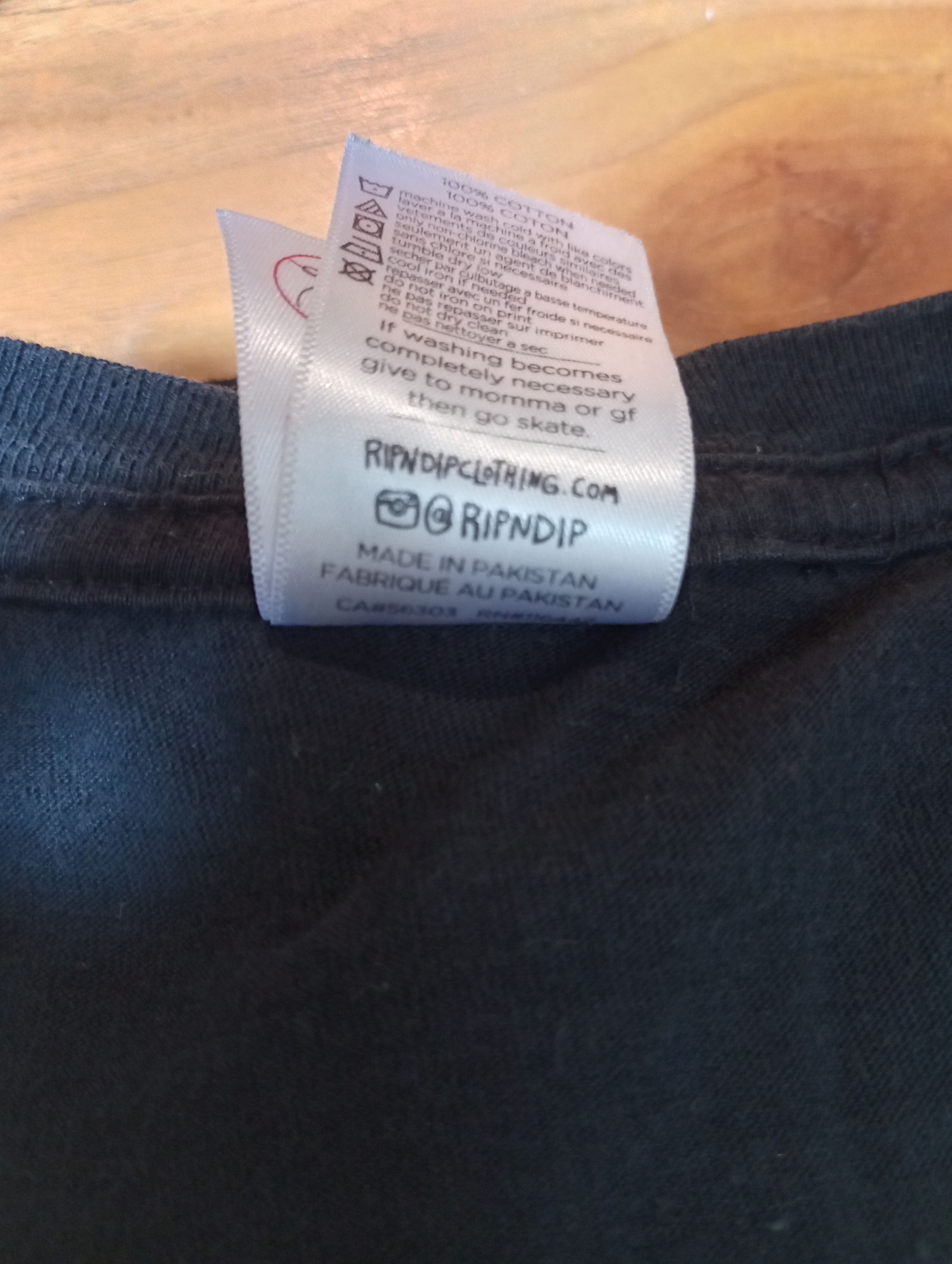 RIPNDIP Rare Black 'Rip n Dip' Puffy Print Graphic Tshirt Size US M / EU 48-50 / 2 - 4 Thumbnail