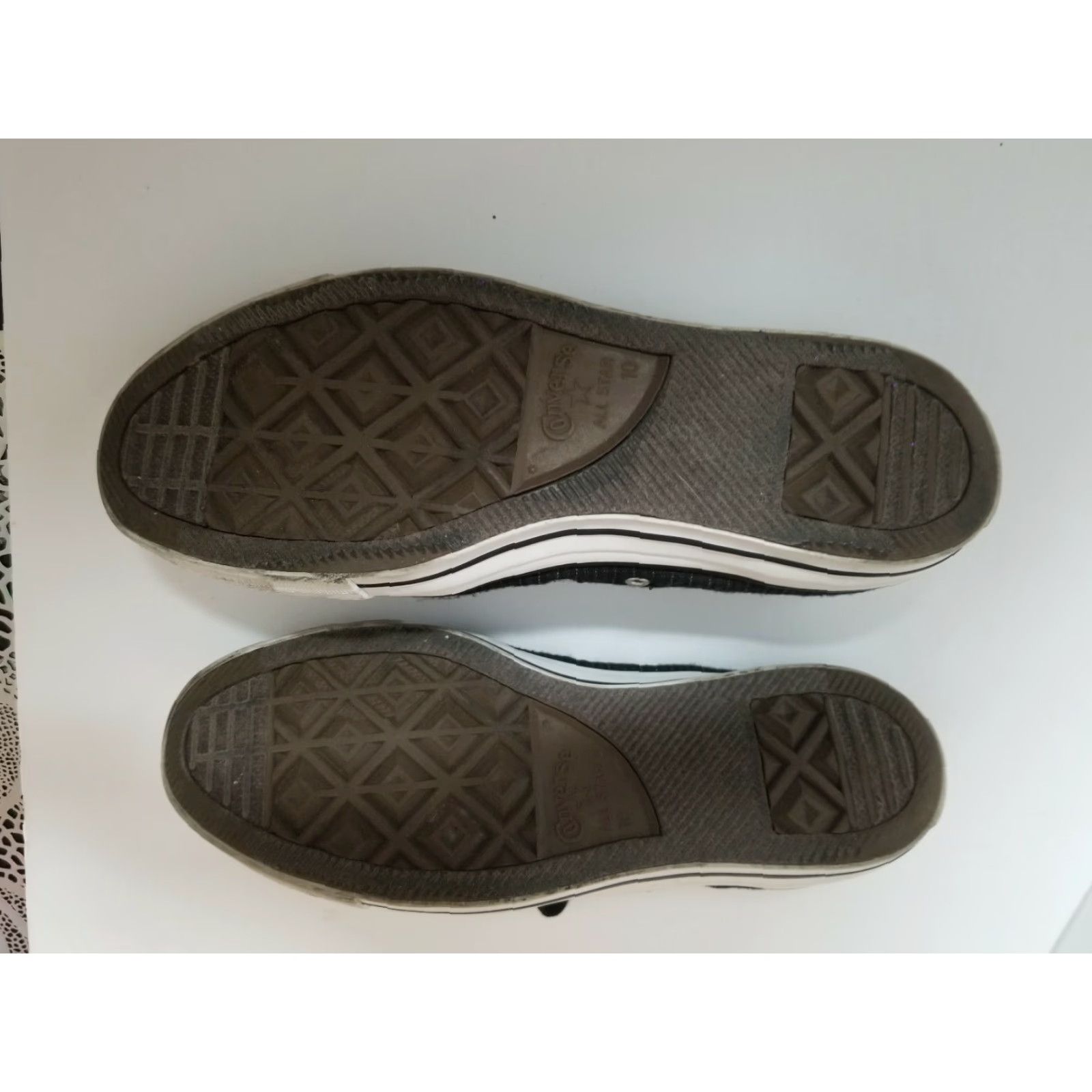 Converse Converse All Star Sneaker Black Pinstripe Sz 10 Mens / Sz 12 Womens Halloween Shoes - Unisex Canvas Athletic Shoes Mens Womens Size 10 12 Size US 12 / IT 42 - 6 Thumbnail