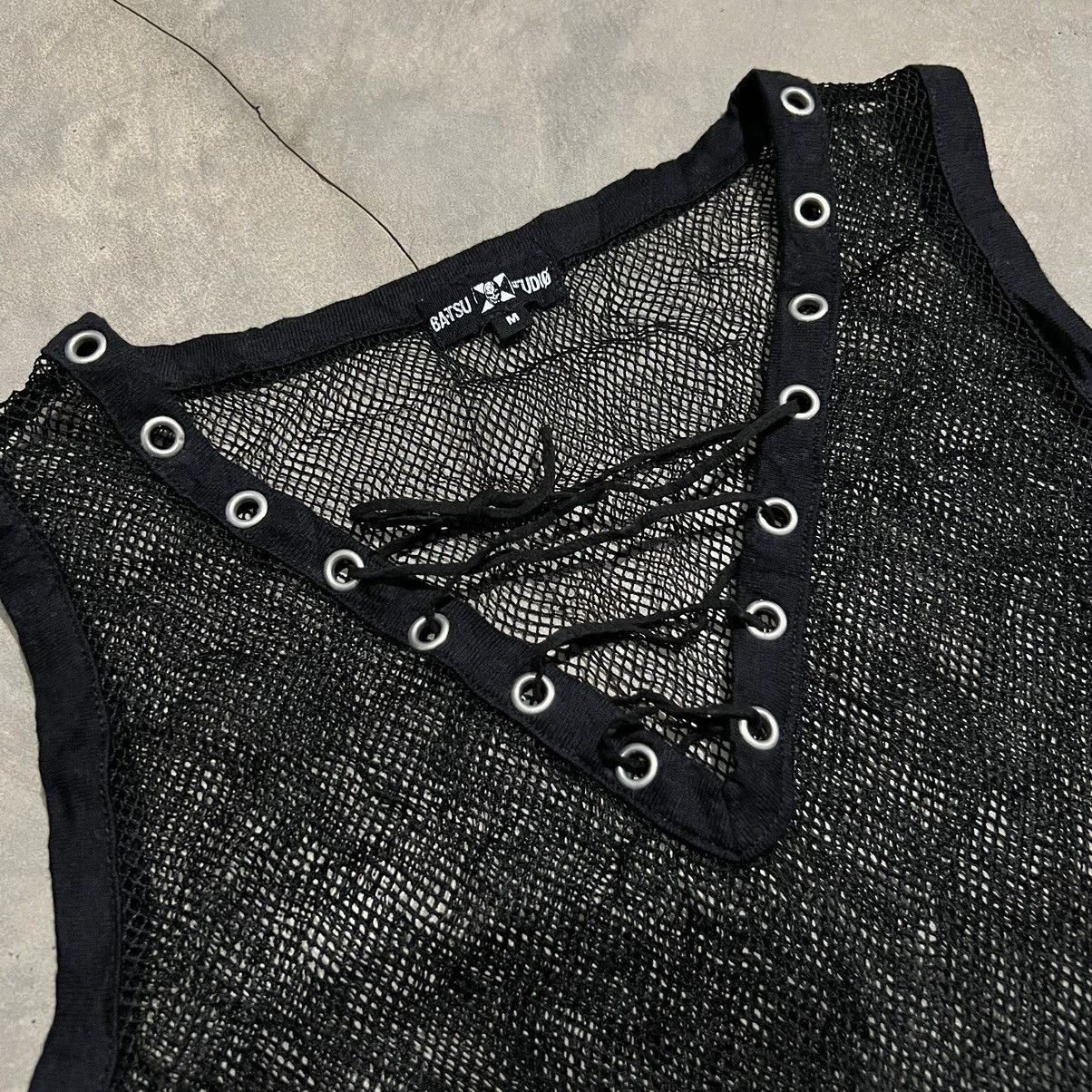 20471120 2000s BA-TSU STUDIO Vkei Style Net Knit Tank Top Size US M / EU 48-50 / 2 - 2 Thumbnail