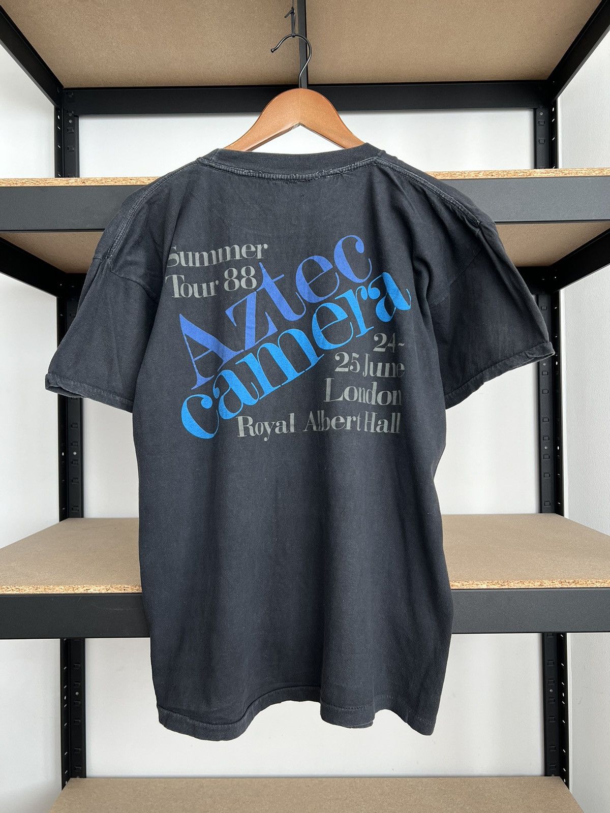 Band Tees Vintage 1988 Aztec Camera Tour 80s Pop Band Black T-shirt Size US L / EU 52-54 / 3 - 2 Thumbnail
