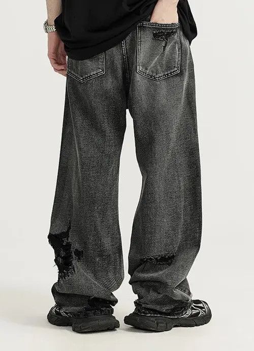 Jean × Vintage Washed Ripped Distressed Jeans Size US 31 - 2 Thumbnail
