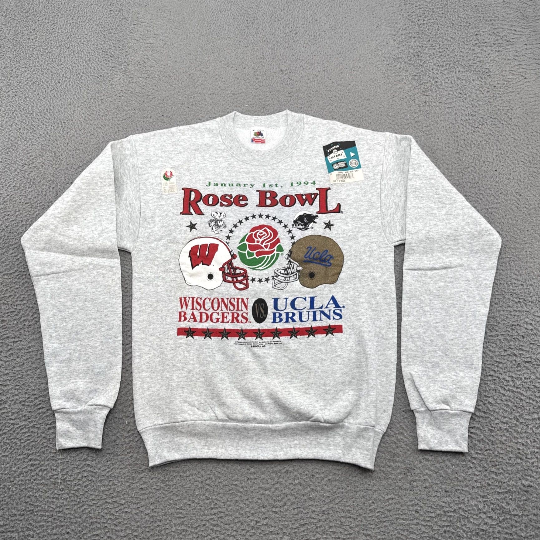 Fruit Of The Loom VINTAGE Wisconsin Badgers Sweatshirt Men's Size M 1994 90s NEW UCLA Rose Bowl Size US M / EU 48-50 / 2 - 2 Thumbnail