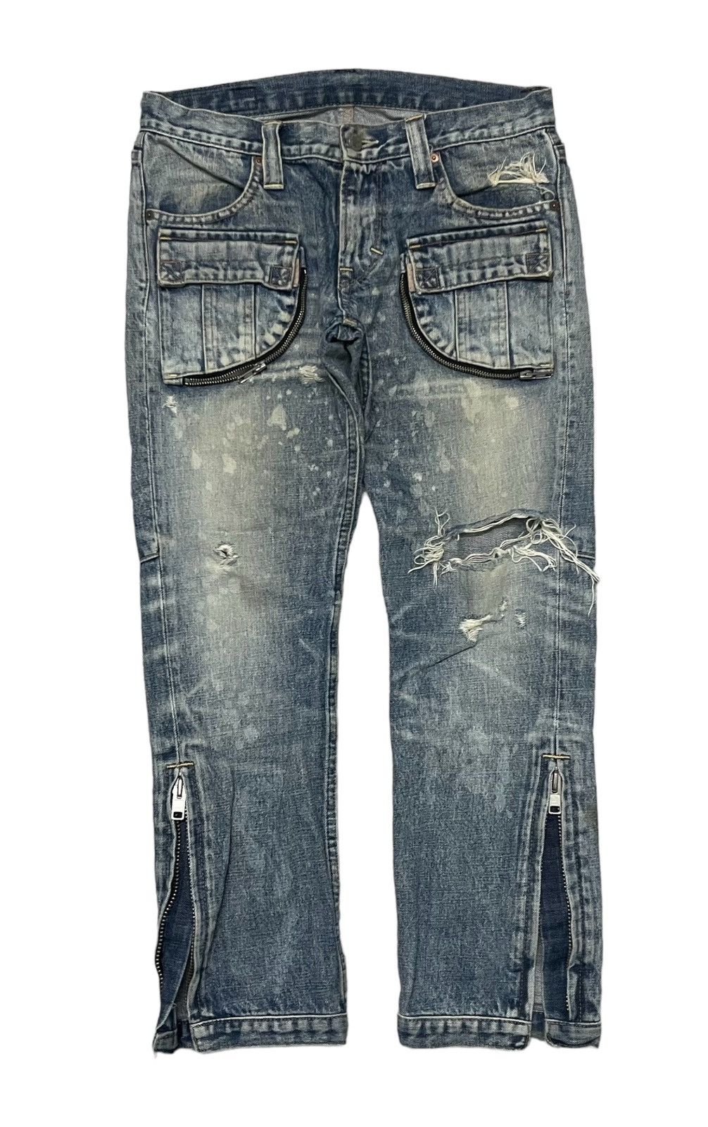 Other 90s RNA BUSHPANT DISTRESSED WASHABLE JEANS RARE DESIGN Size US 29 - 2 Thumbnail