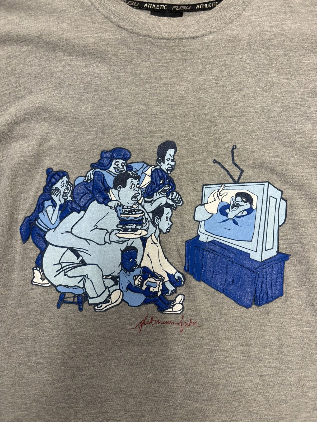 Fubu Vintage Platinum FUBU Cartoon Graphic T Shirt Mens XXL Gray Size US XXL / EU 58 / 5 - 3 Thumbnail