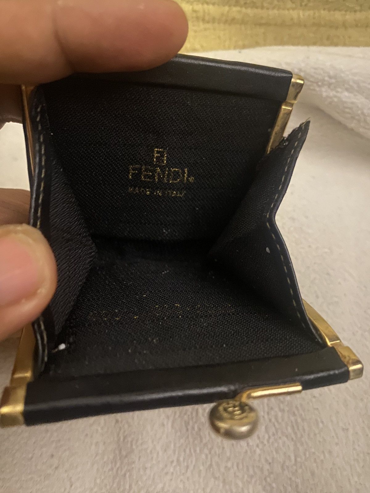 Fendi FENDI PEQUIN KISSLOCK COIN WALLET Size ONE SIZE - 3 Thumbnail