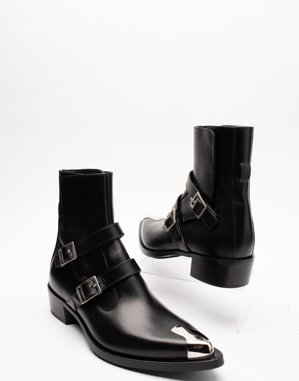 Alexander McQueen ALEXANDER McQUEEN Leather Ankle Boots Size US 11 / EU 44 - 1 Thumbnail