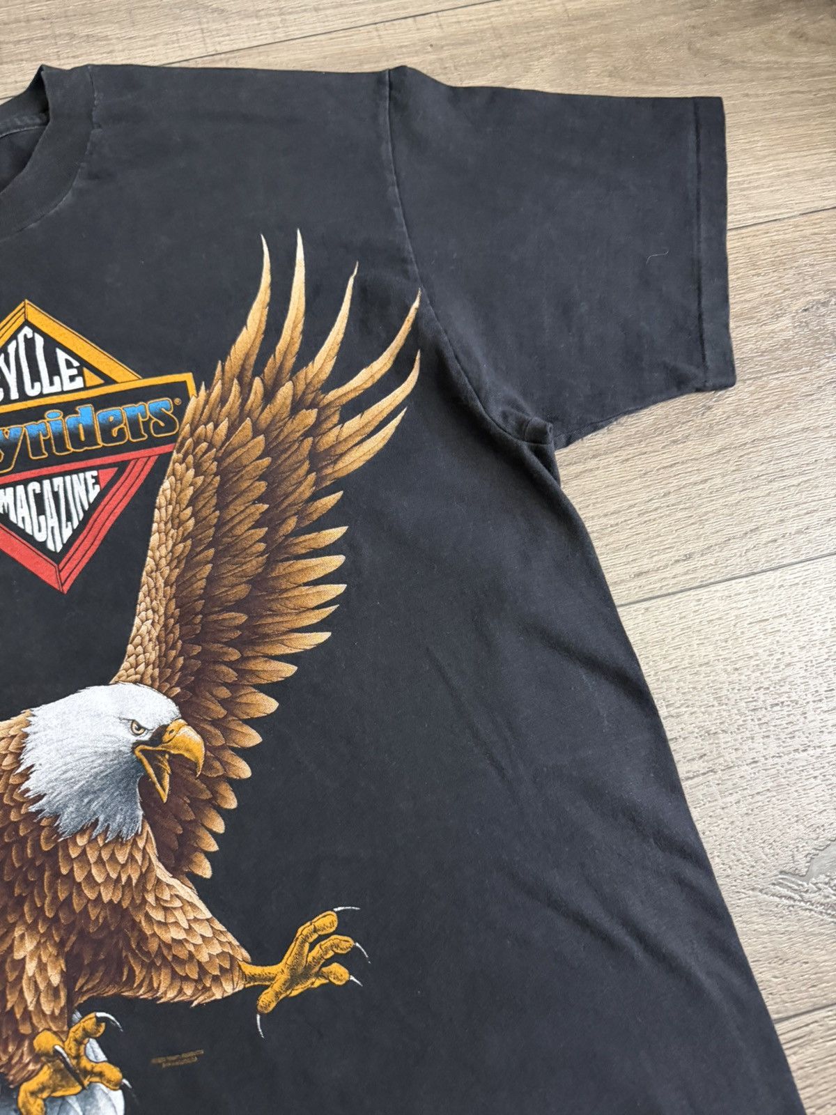 Vintage Vintage 1995 Easyriders Cycle T-Shirt Black Eagle XL Size US XL / EU 56 / 4 - 3 Thumbnail