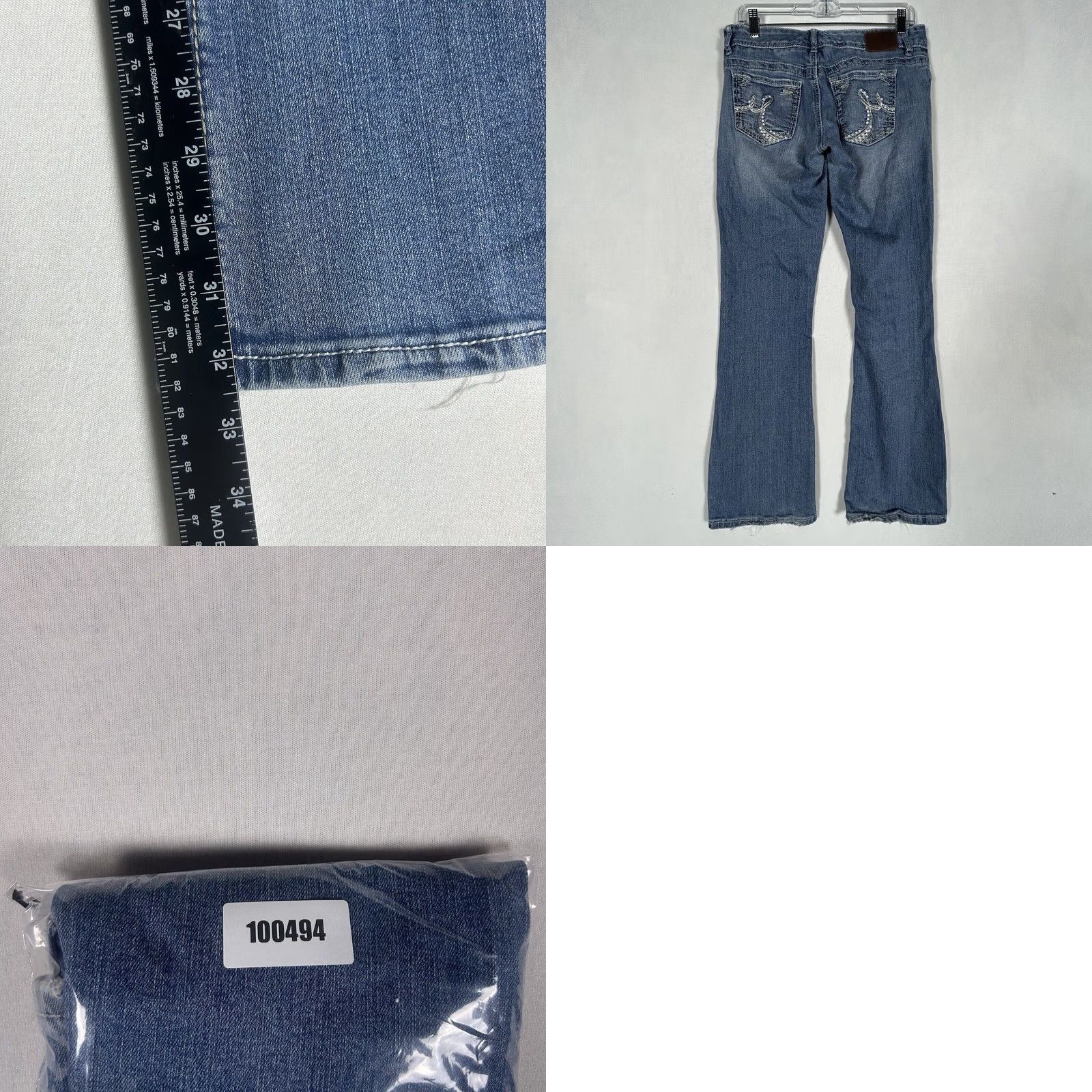 Vintage Maurices Skinny Leg Jeans Womens Size 4 Low Rise Medium Wash Denim Distressed Zipper Pockets Regular Fit Pocket Maurices Skinny Leg Womens Jeans Size 27" / US 4 / IT 40 - 8 Thumbnail