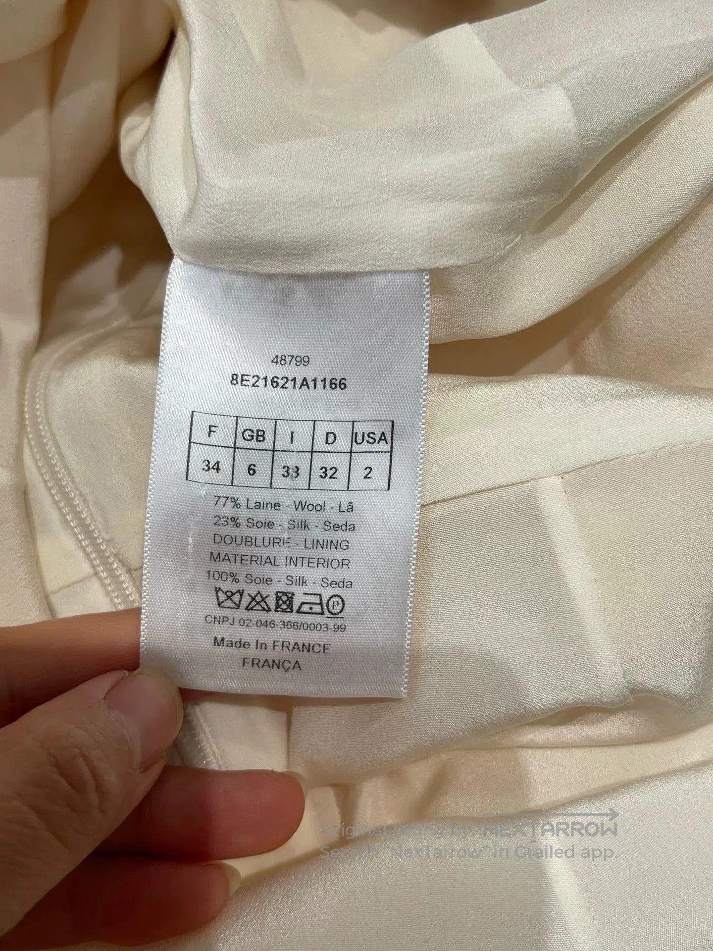 Dior dior beige wool dress with waist detail. Size US 34 / EU 50 - 4 Thumbnail