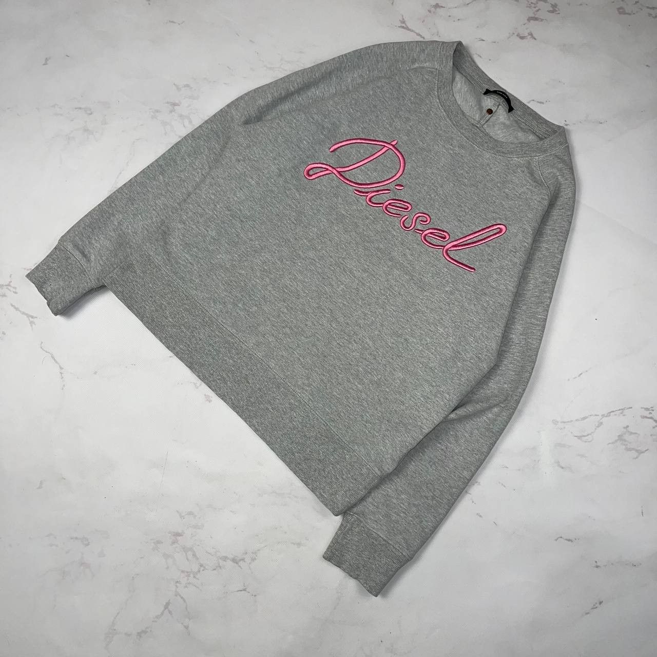 Diesel Diesel Vintage Embroidered Pink Logo Crewneck y2k style Size S / US 4 / IT 40 - 1 Thumbnail