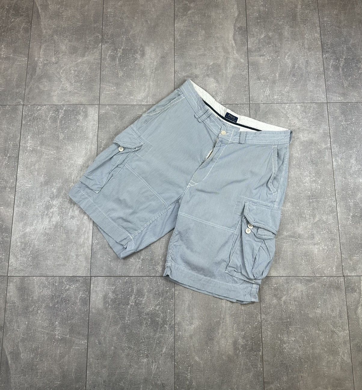 Polo Ralph Lauren Polo Ralph Lauren Cargo Striped Shorts Size US 38 / EU 54 - 1 Thumbnail