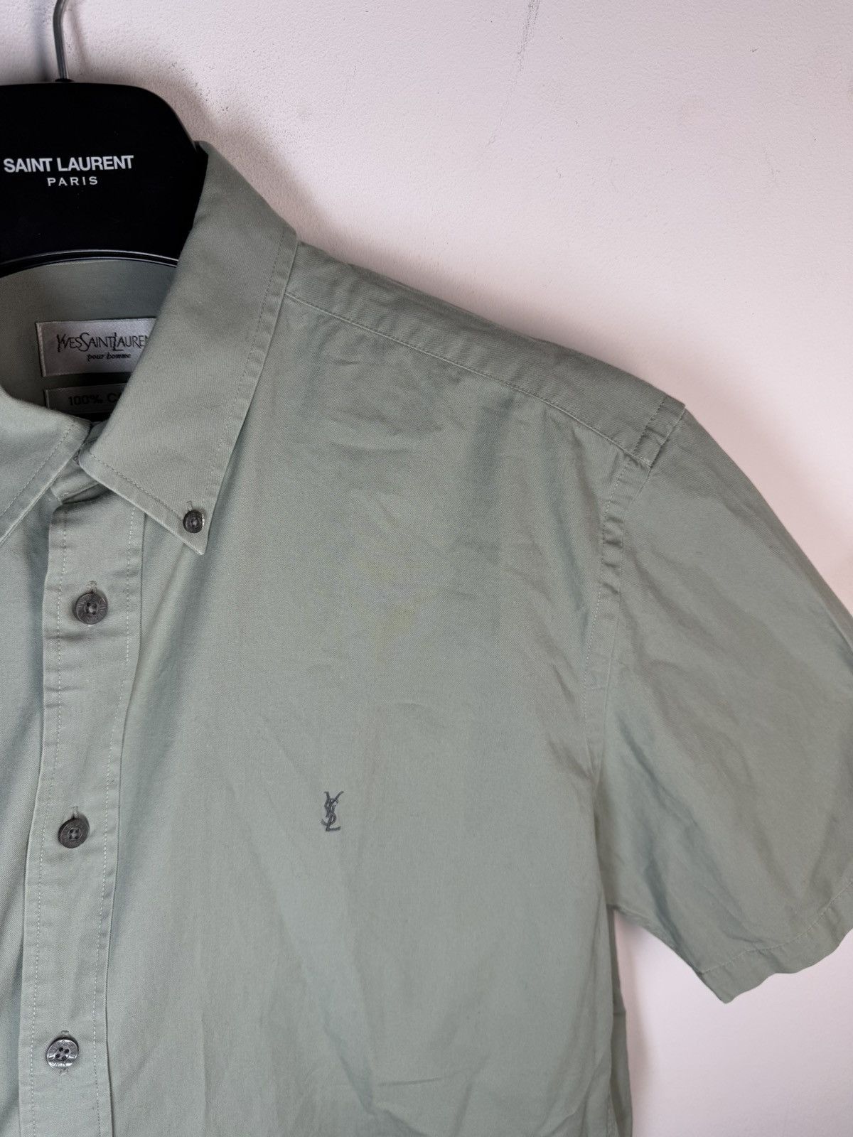 Grey YSL Shirt Cotton Summer Button up