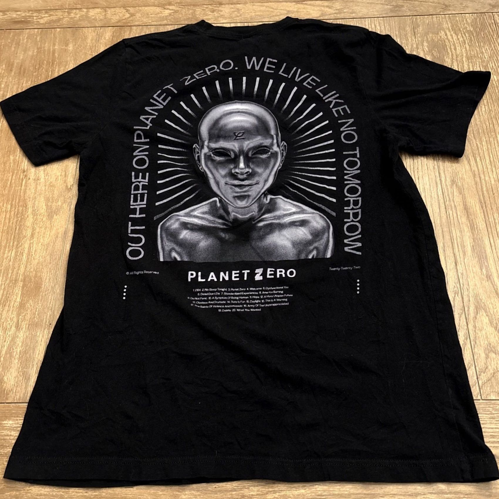 Vintage Shinedown Planet Zero Concert Tee 2022 We Live Like No Tomorrow T-Shirt L Women Black Mens? Size L / US 10 / IT 46 - 6 Thumbnail