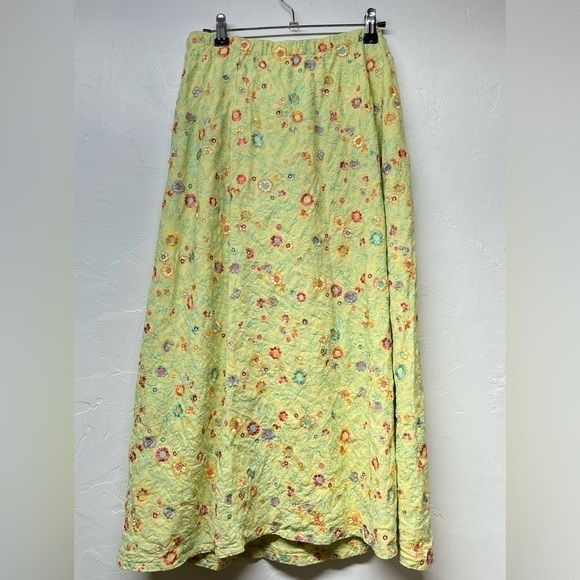 image of The J Peterman Company Long Yellow Skirt, Women's (Size 27)