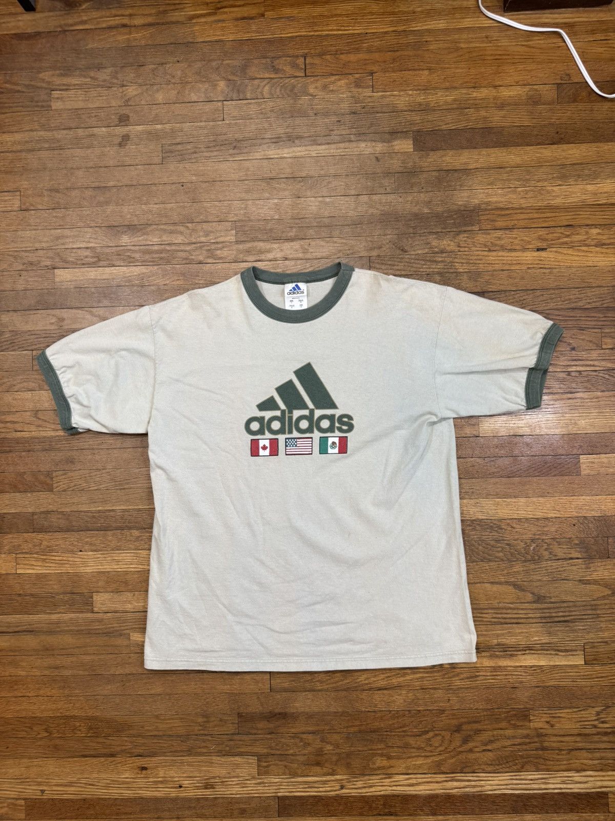 Adidas Vintage Adidas Ringer Shirt Size US L / EU 52-54 / 3 - 1 Thumbnail