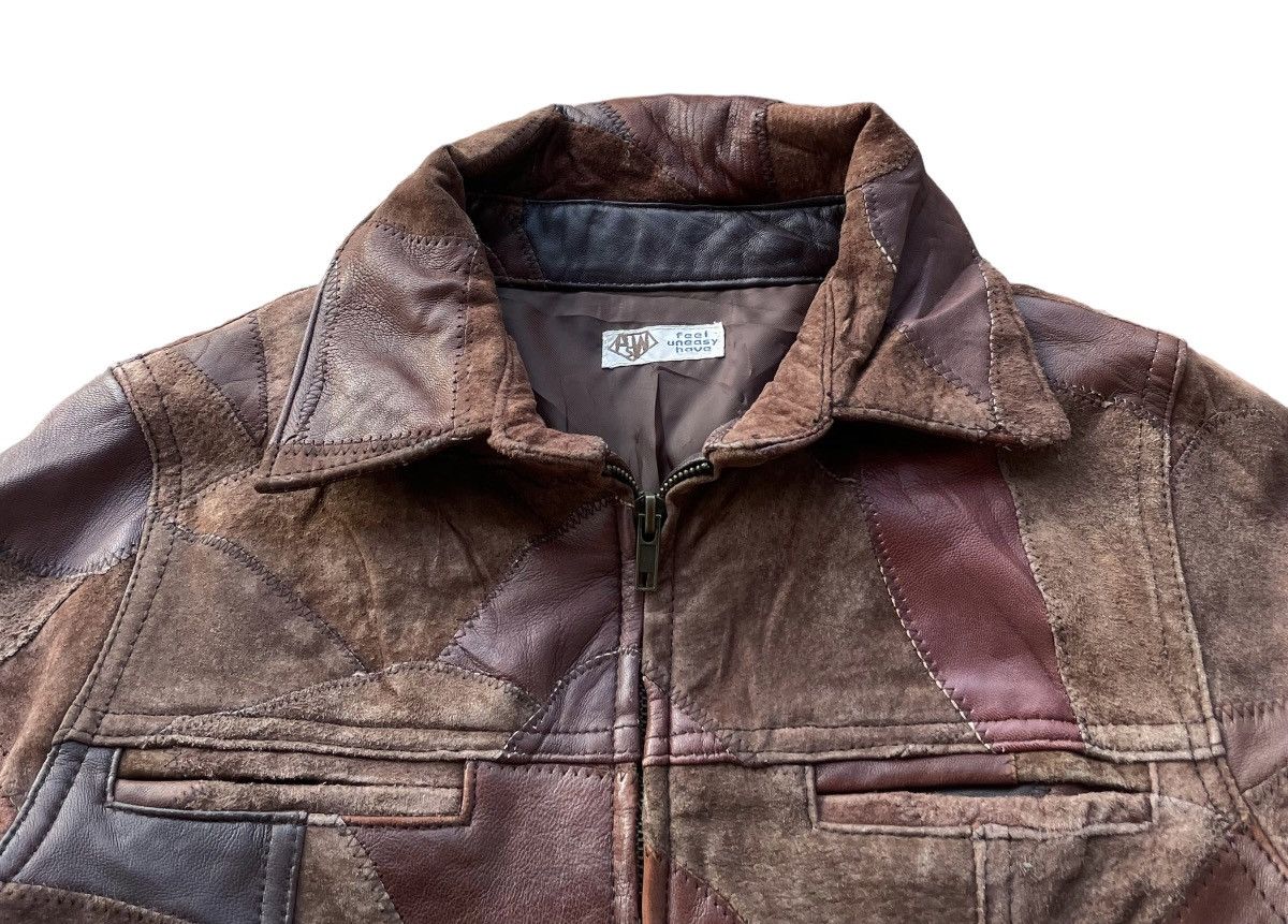 Leather Vintage ASW Patchwork Pigskin Leather Jacket Size M / US 6-8 / IT 42-44 - 6 Thumbnail