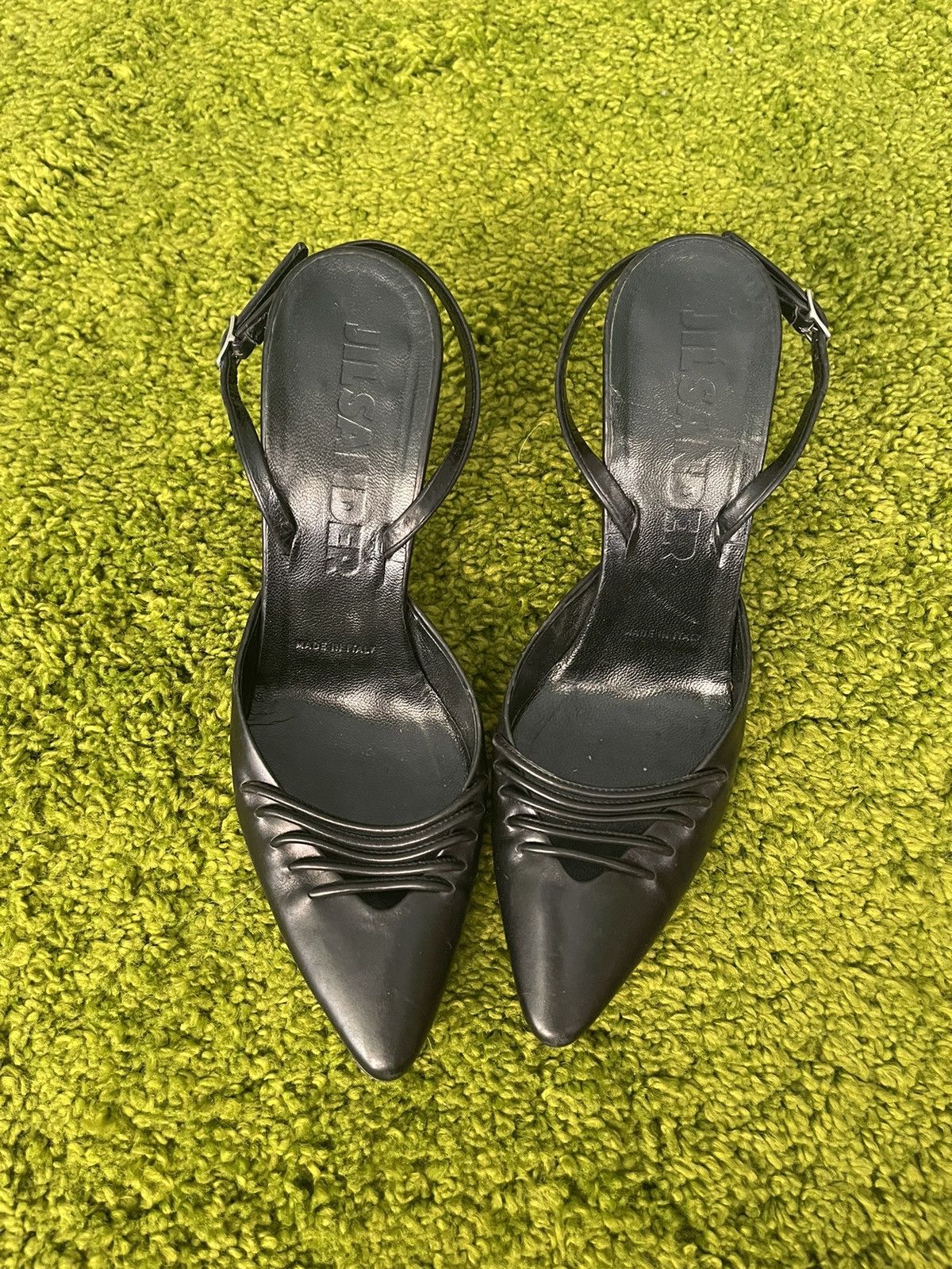 Designer × Jil Sander Jil Sander avant garde lace up leather heels Size US 6.5 / IT 36.5 - 3 Thumbnail