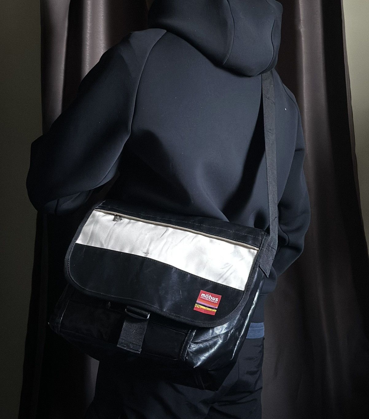 Mobus Japan Crossbody Bag in Black, Men's