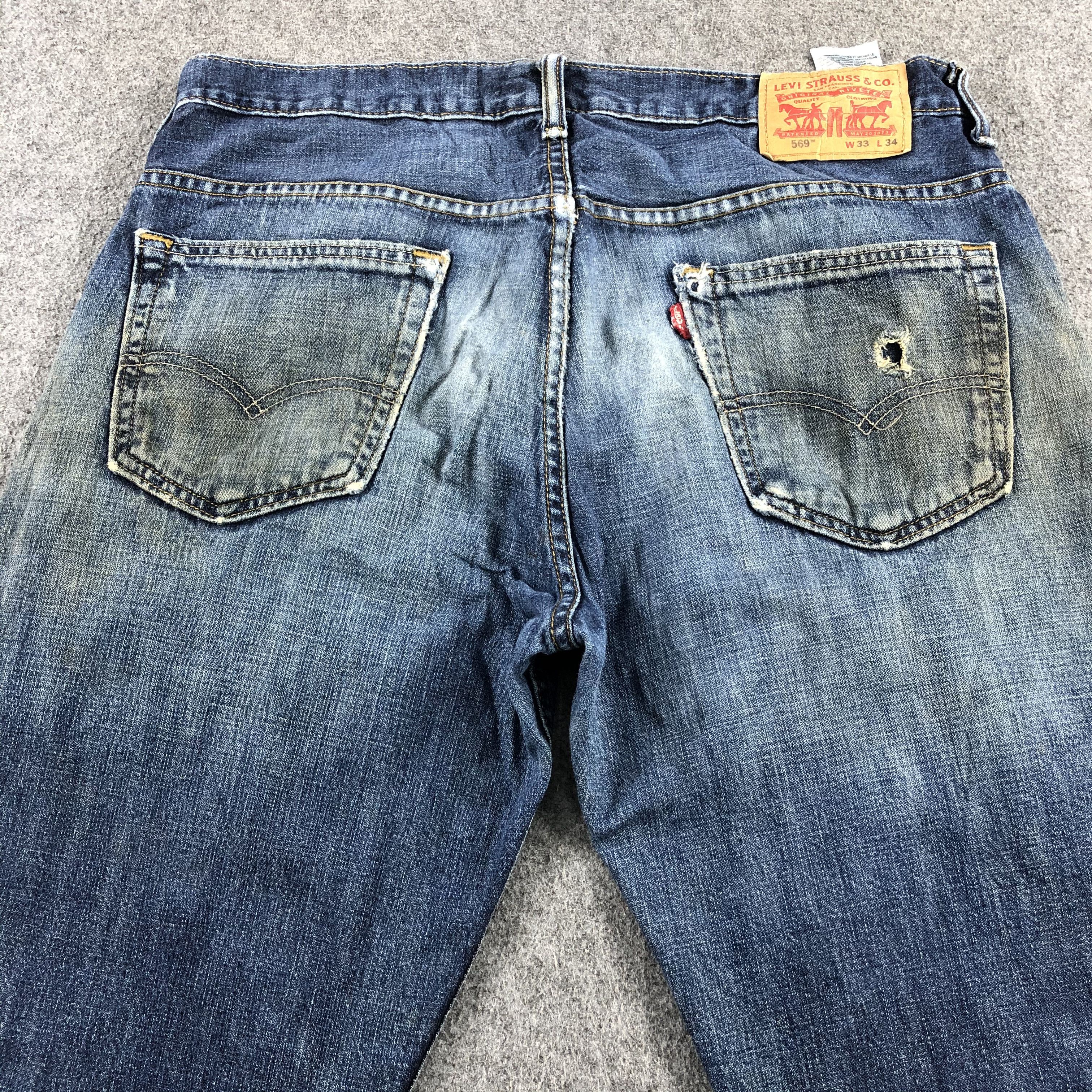 Levi's Vintage Blue Wash Levis 569 Jeans-J2180 Size US 36 / EU 52 - 4 Thumbnail