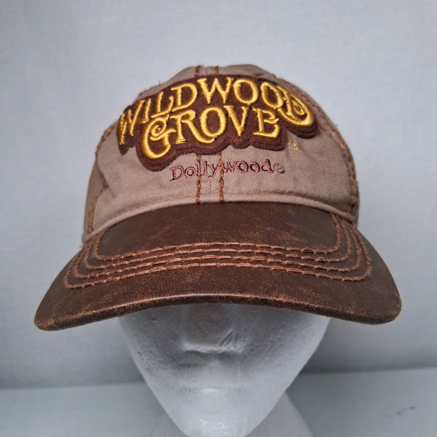 Vintage Dollywood Amusement Park Wildwood Grove Cap Hat Brown Tennessee Strap Back Size US M / EU 48-50 / 2 - 4 Thumbnail