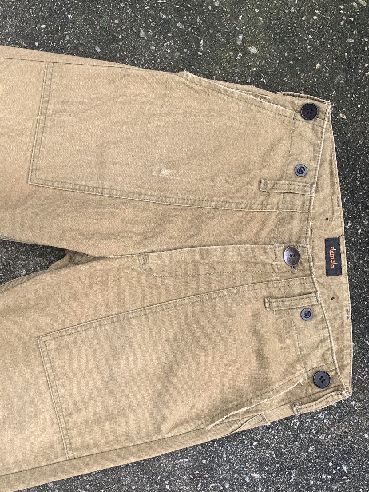 Chimala 🔥Distressed Chimala Fatigue Baker Buckle Back CANVAS Pants Size US 28 / EU 44 - 8 Thumbnail