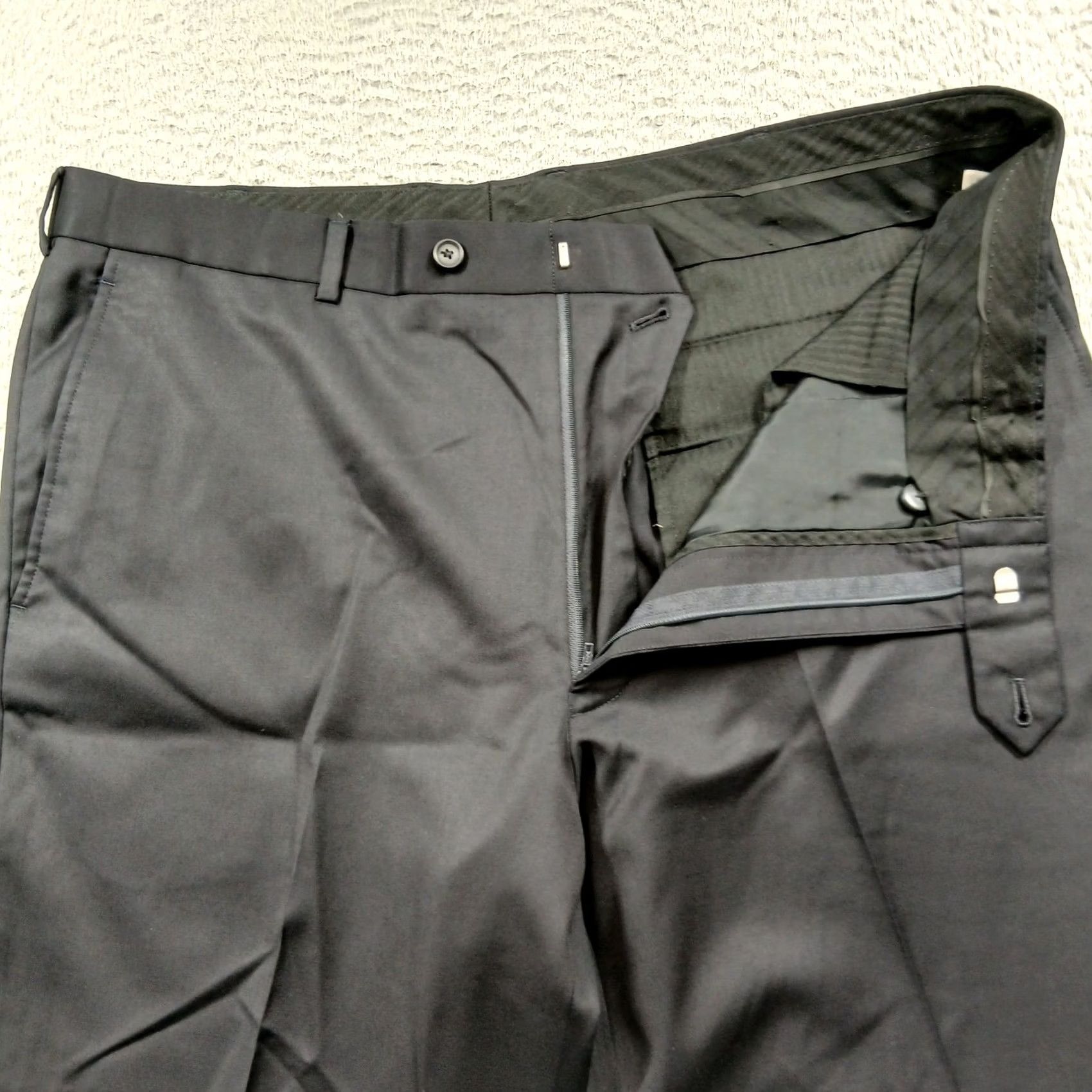 Nordstrom VINTAGE? No. John W. Nordstrom Pants Dress Wool 40R Black EUC Size US 40 / EU 56 - 7 Thumbnail