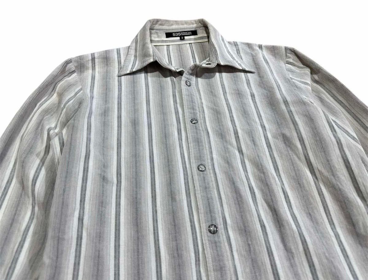 🔥Y2K Archived 5351 Pour Les Homme Striped Corduroy Shirt