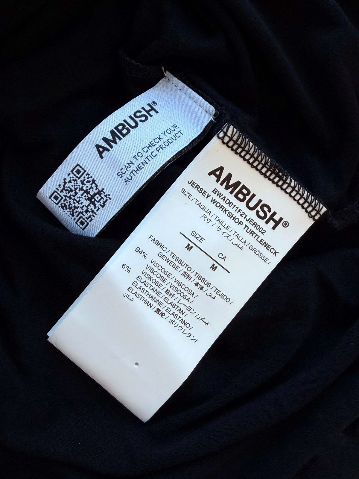 Ambush Design AMBUSH Women Black Viscose Turtleneck Long Sleeve Size M Size M / US 6-8 / IT 42-44 - 9 Thumbnail