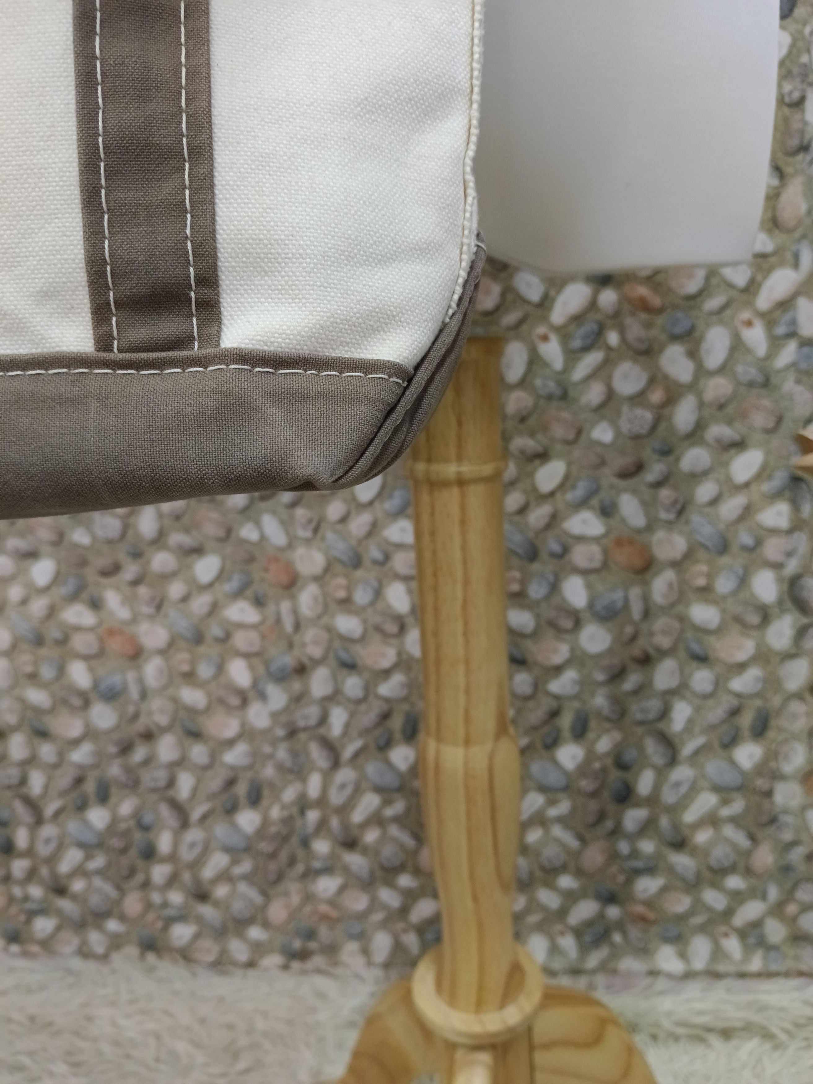 L.L. Bean DiSTRESS L.L BEAN VINTAGE HARD CANVAS TOTE BAG Size ONE SIZE - 3 Thumbnail