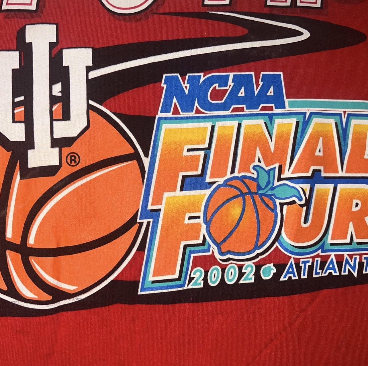 Fruit Of The Loom 2002 Vintage Indiana Hoosiers NCAA Final Fours shirt RARE Size US XL / EU 56 / 4 - 4 Thumbnail
