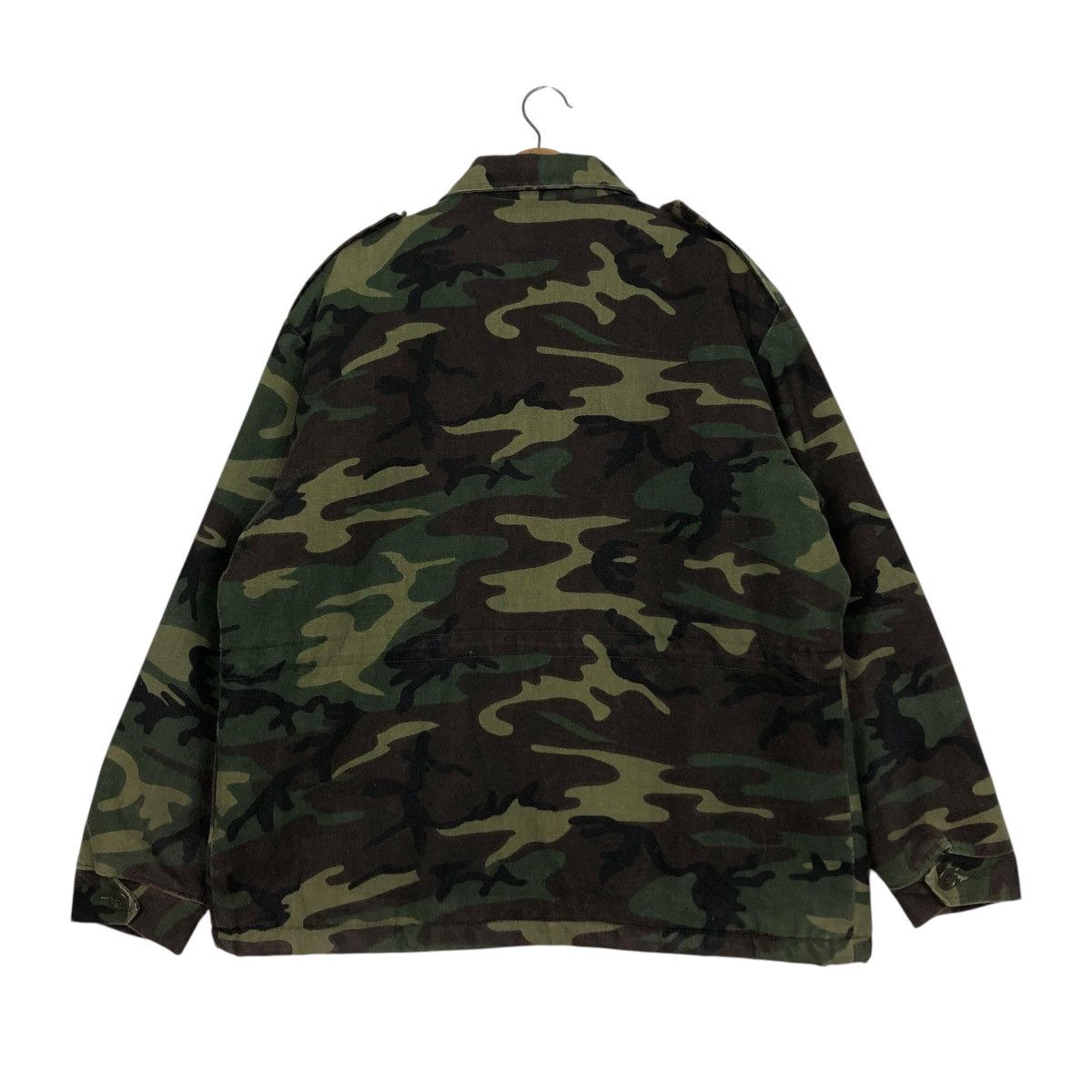 Vintage 🔥VINTAGE CHORE JACKET M-52 CARGO POCKET CAMOUFLAGE USA Size US L / EU 52-54 / 3 - 10 Thumbnail