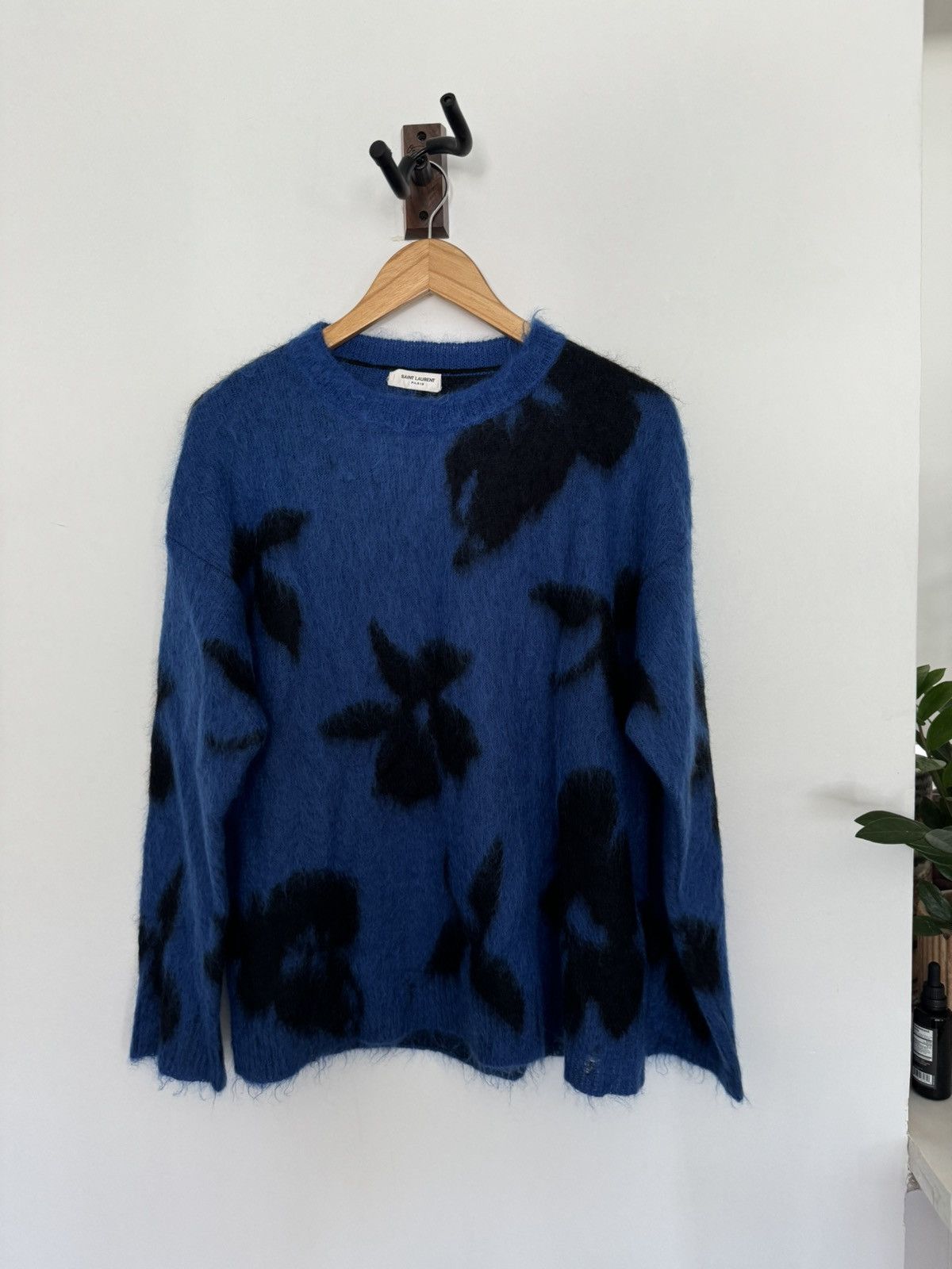 Saint Laurent Paris Oversize Mohair Floral sweater Size US XS / EU 42 / 0 - 1 Thumbnail