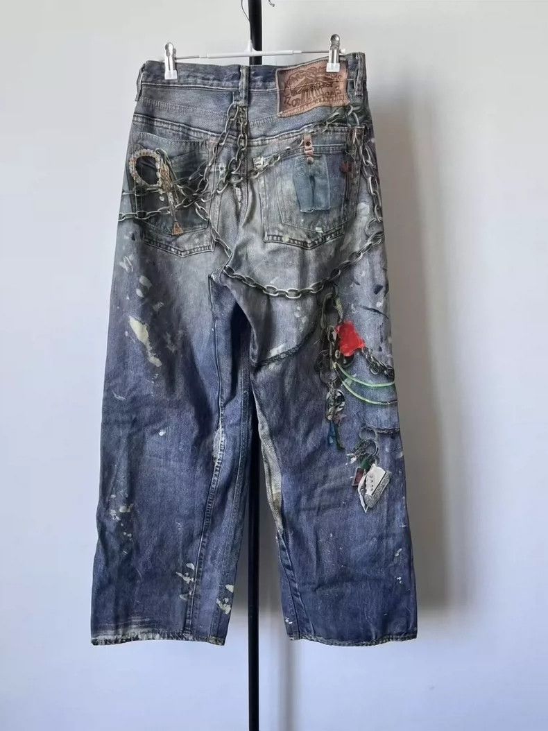 Acne Studios Acne Studios Printed low-waisted loose jeans Size US 28 / EU 44 - 2 Thumbnail