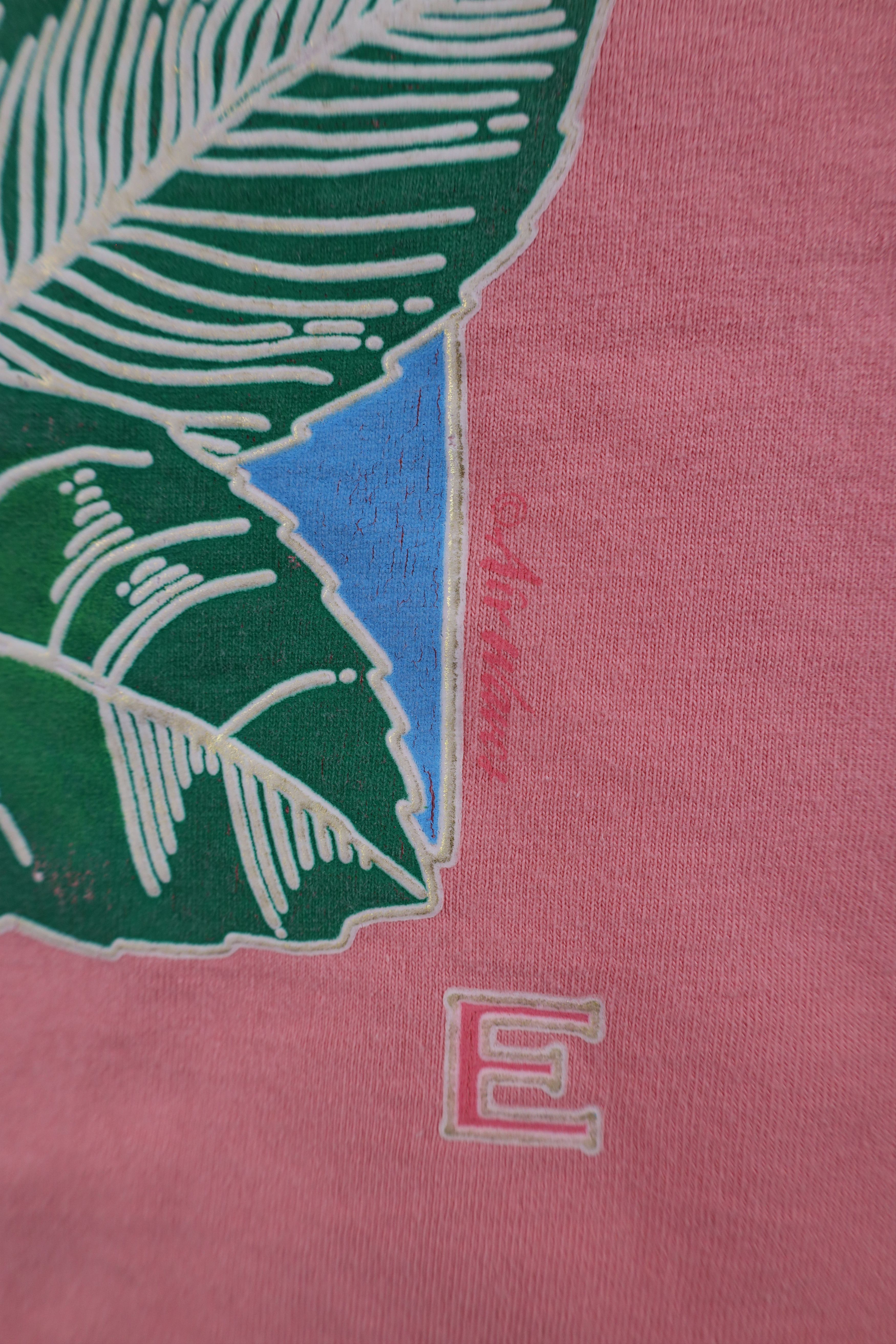 Vintage Vintage 90s Streetwear Spell Rose Flower T-Shirt Pink USA Size L / US 10 / IT 46 - 6 Thumbnail
