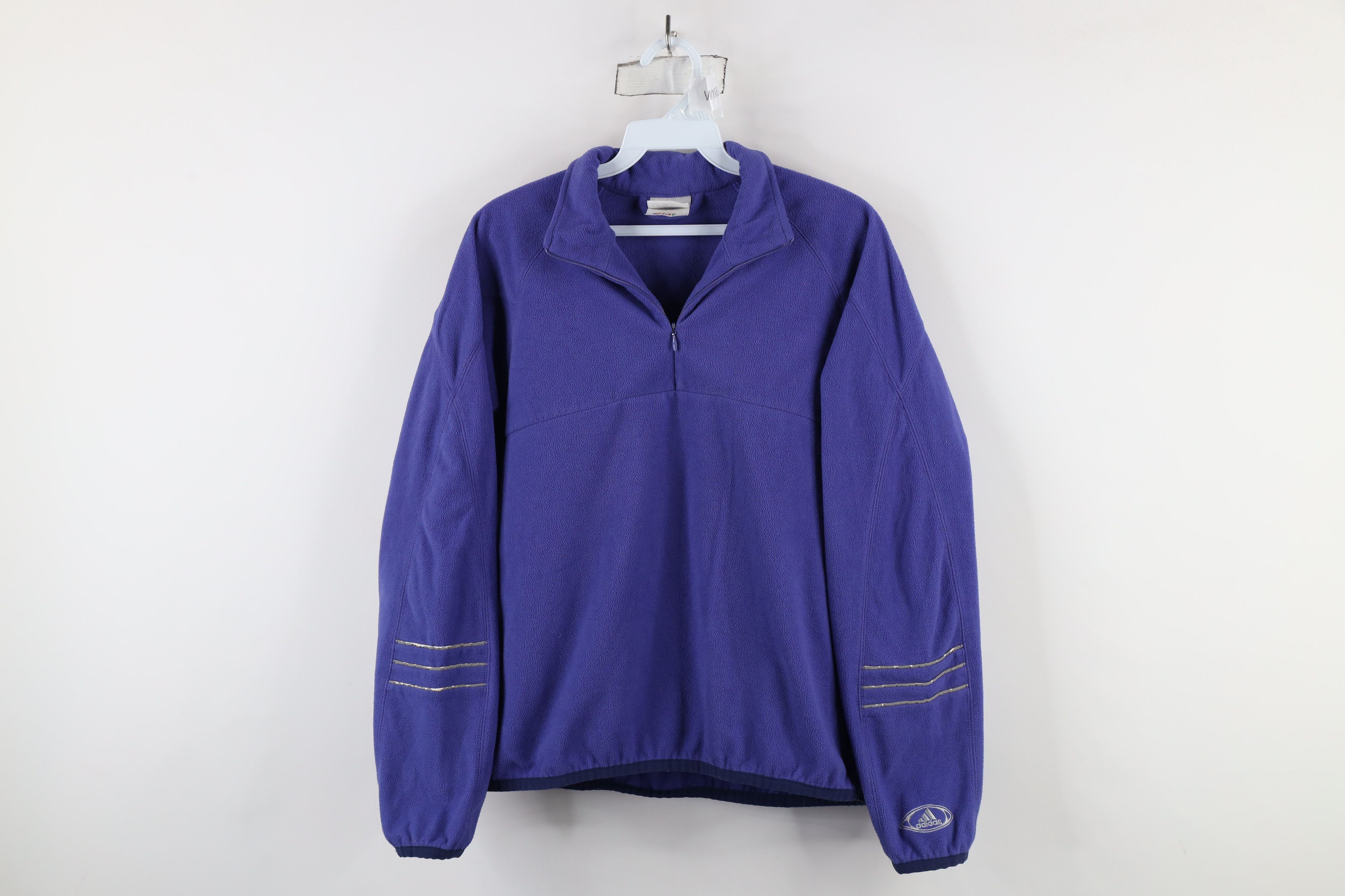Adidas × Vintage Vintage 90s Adidas Reflective Fleece Pullover Sweater Size M / US 6-8 / IT 42-44 - 1 Thumbnail