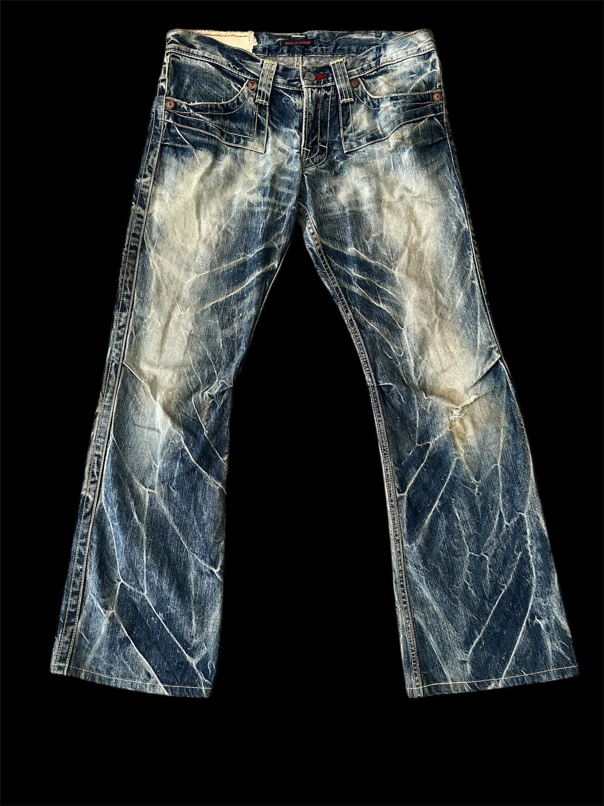 If Six Was Nine × Japanese Brand × Vintage Flare Crazy Striking Blueway Denim Size US 32 / EU 48 - 1 Thumbnail